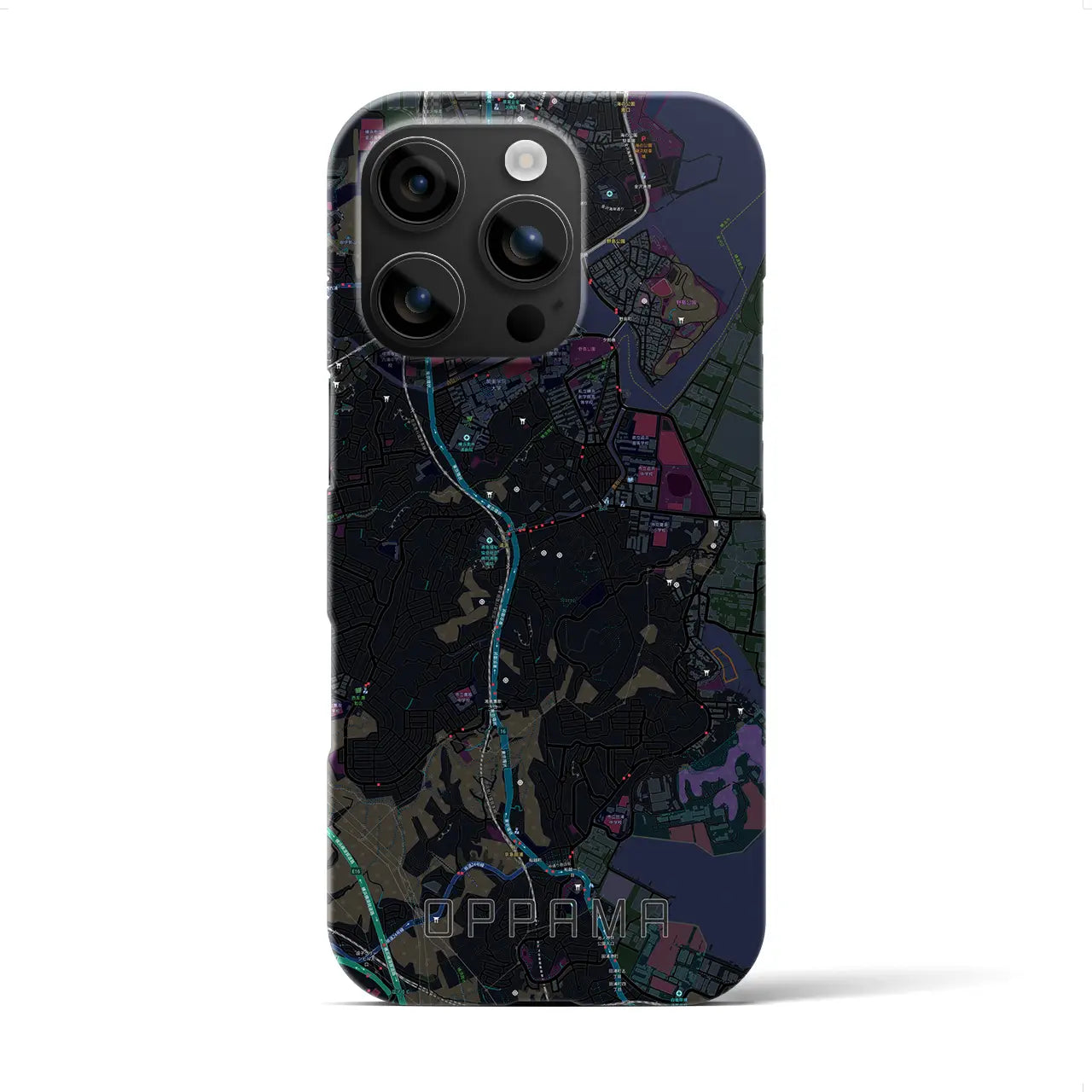 【追浜(神奈川県)】地図柄iPhoneケース(バックカバータイプ)