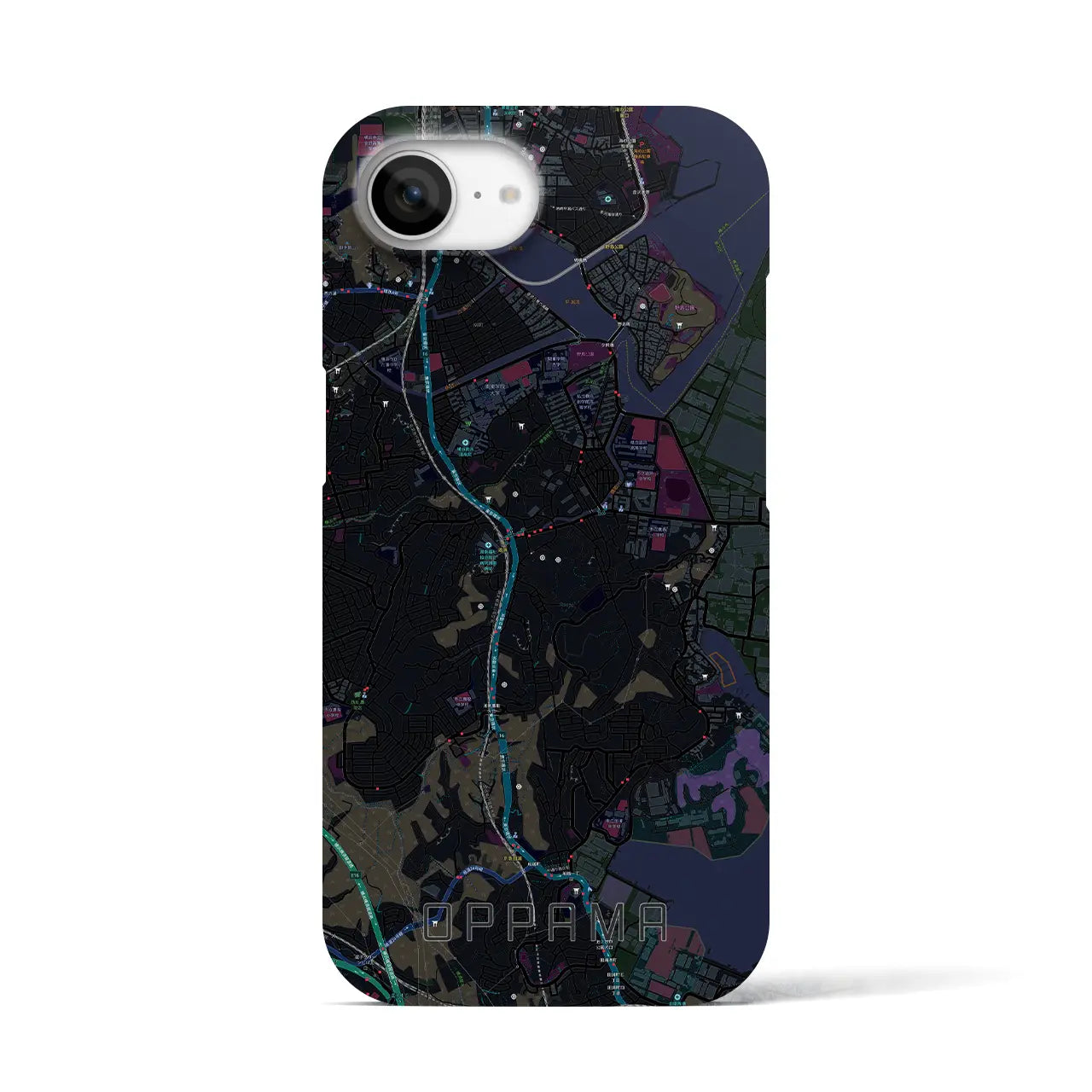 【追浜(神奈川県)】地図柄iPhoneケース(バックカバータイプ)
