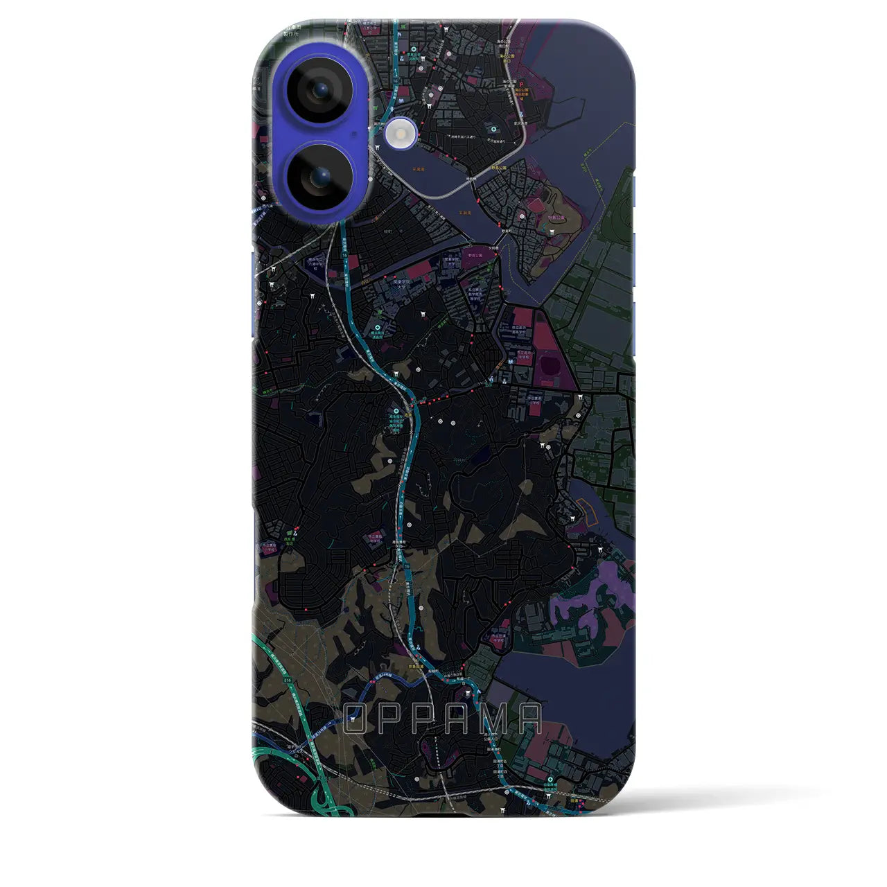 【追浜(神奈川県)】地図柄iPhoneケース(バックカバータイプ)