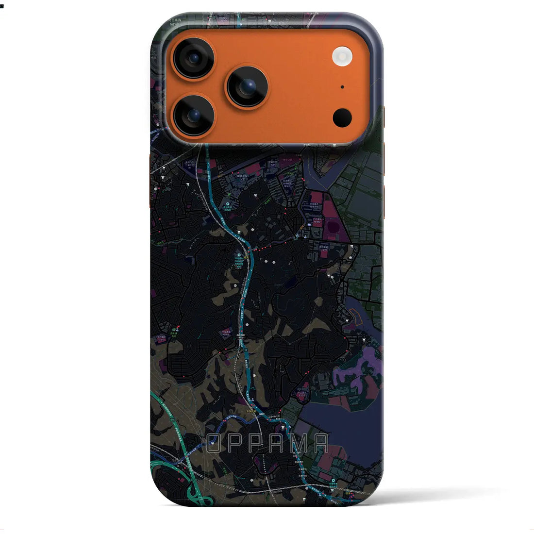 【追浜(神奈川県)】地図柄iPhoneケース(バックカバータイプ)