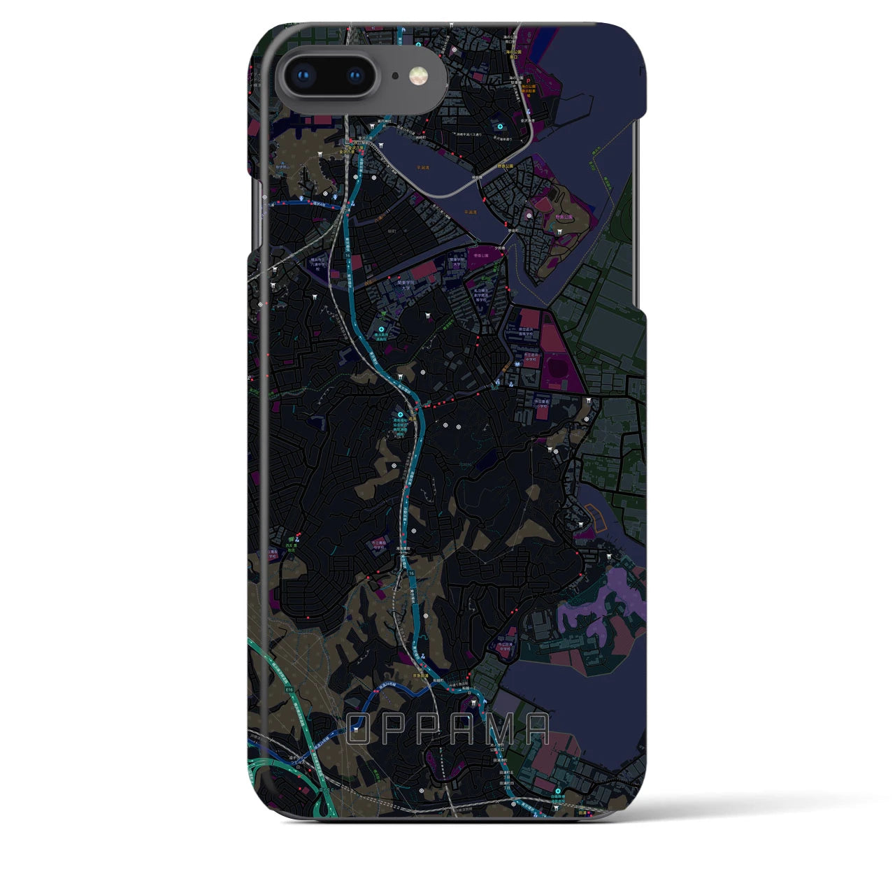 【追浜(神奈川県)】地図柄iPhoneケース(バックカバータイプ)