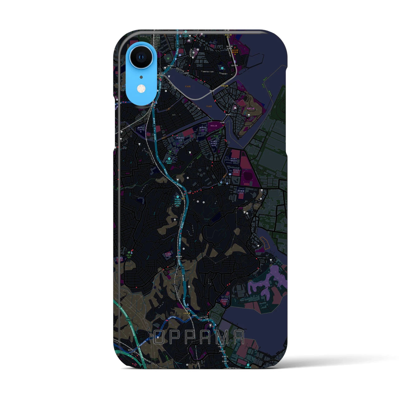 【追浜(神奈川県)】地図柄iPhoneケース(バックカバータイプ)