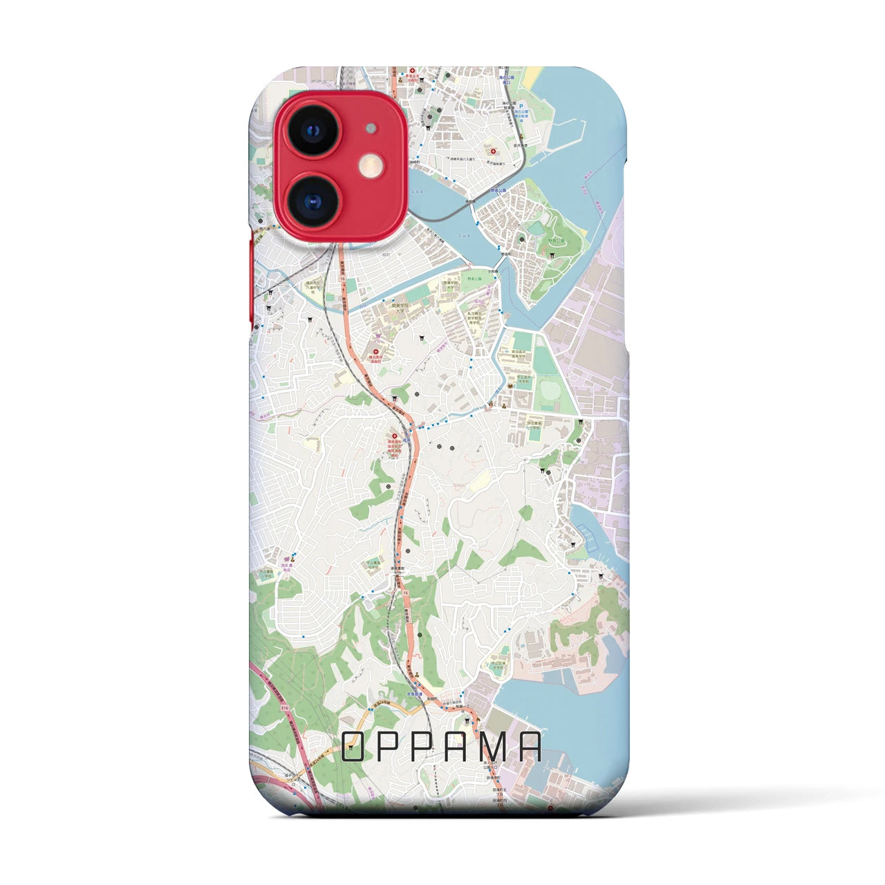 【追浜(神奈川県)】地図柄iPhoneケース(バックカバータイプ)