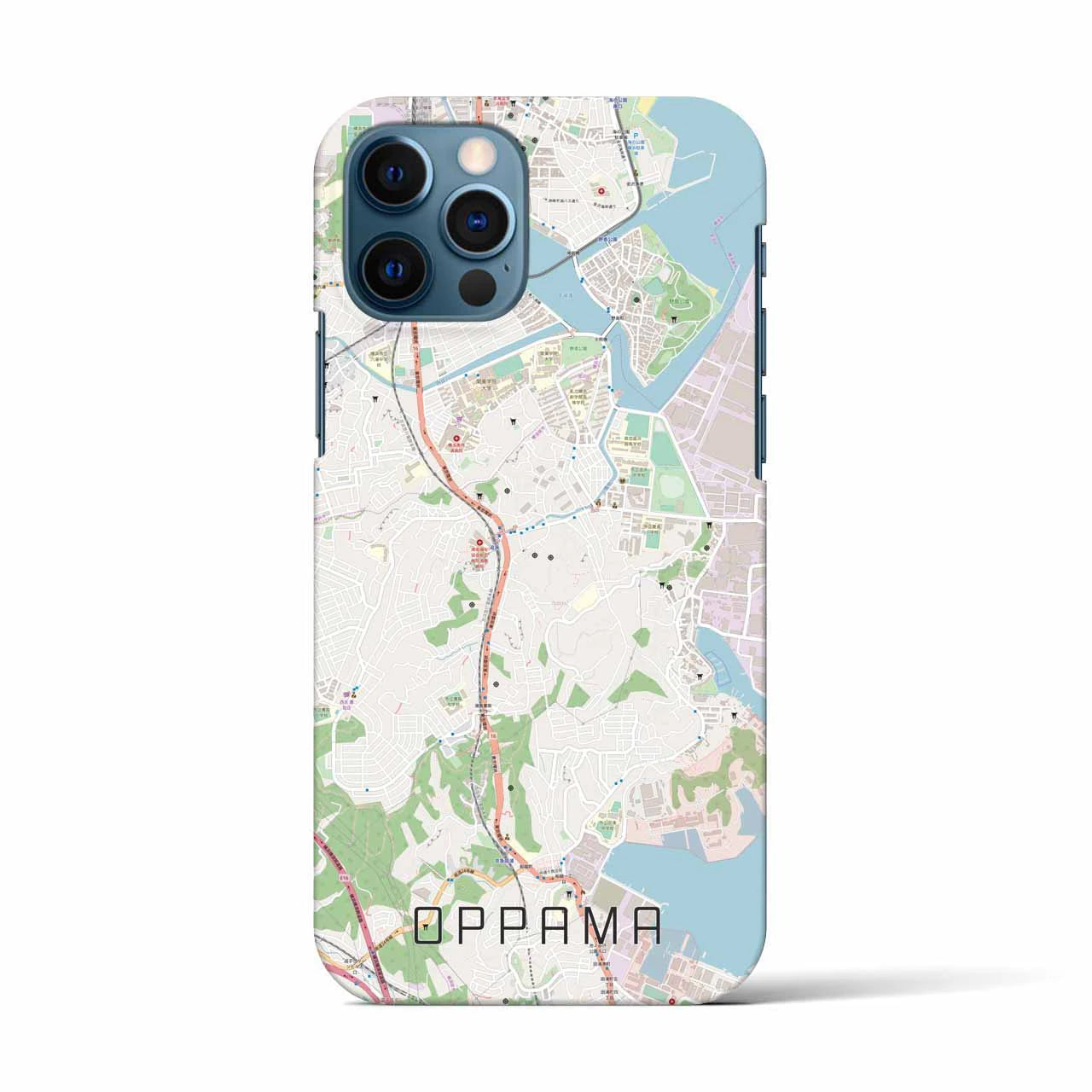 【追浜(神奈川県)】地図柄iPhoneケース(バックカバータイプ)