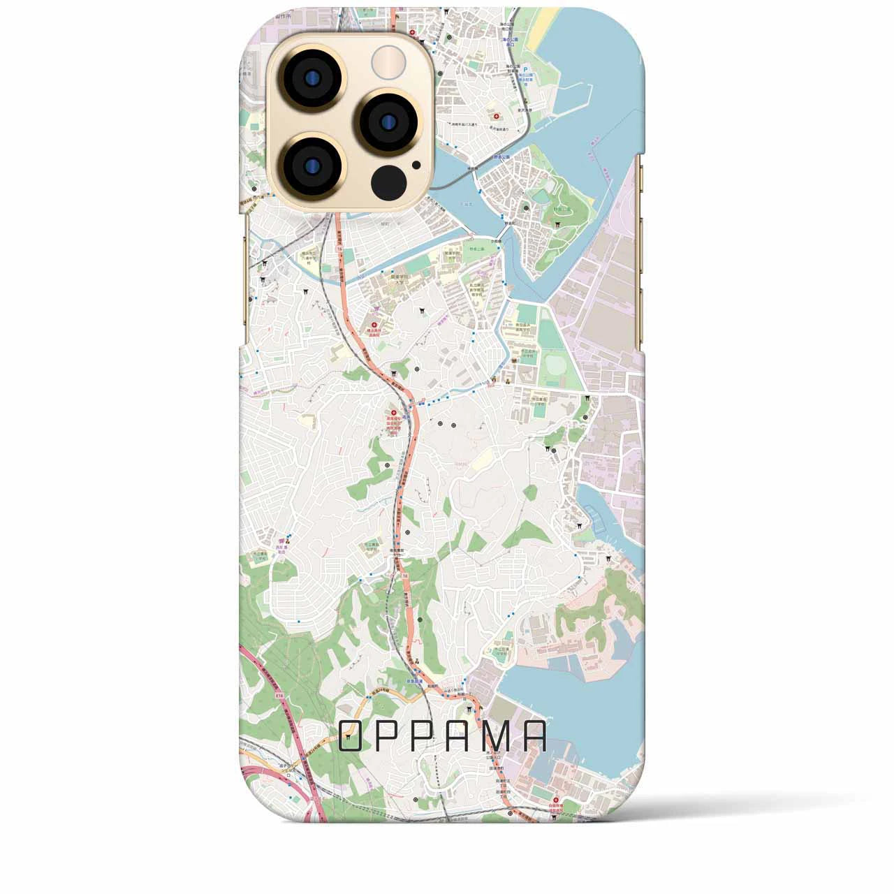 【追浜(神奈川県)】地図柄iPhoneケース(バックカバータイプ)