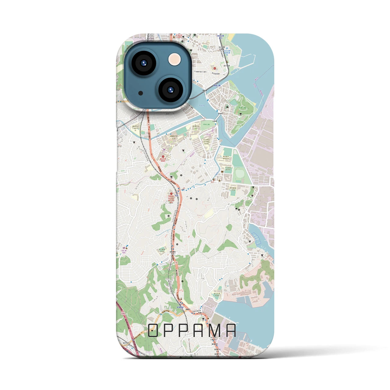 【追浜(神奈川県)】地図柄iPhoneケース(バックカバータイプ)