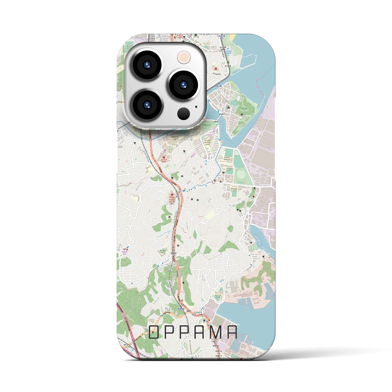 【追浜(神奈川県)】地図柄iPhoneケース(バックカバータイプ)