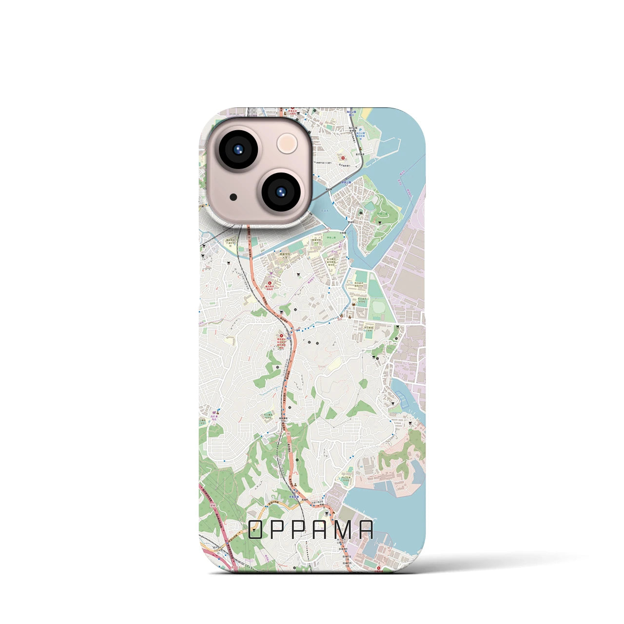 【追浜(神奈川県)】地図柄iPhoneケース(バックカバータイプ)