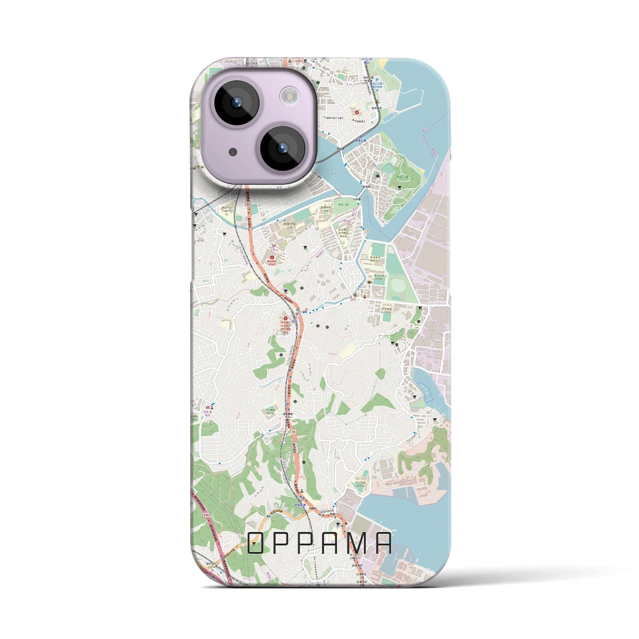 【追浜(神奈川県)】地図柄iPhoneケース(バックカバータイプ)