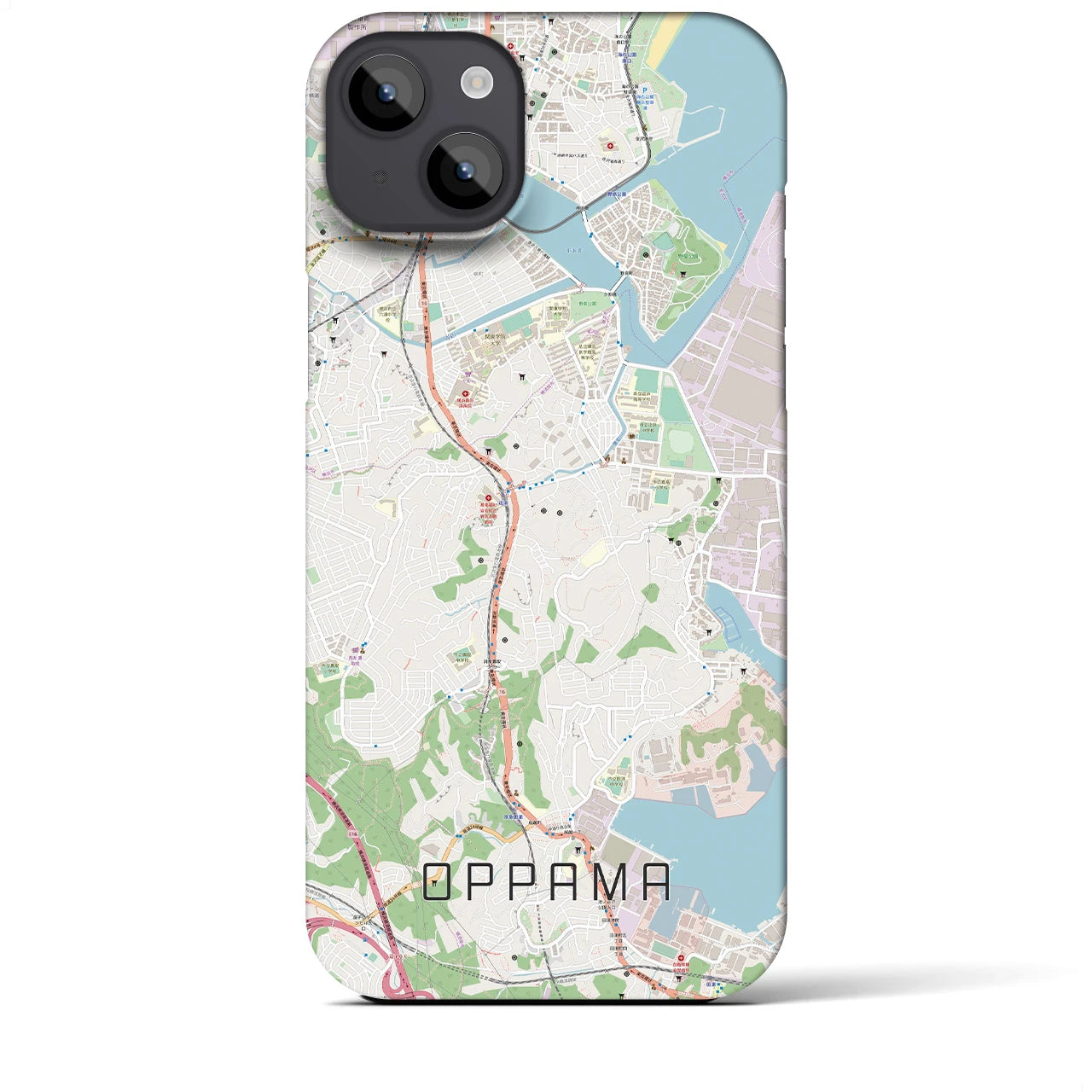 【追浜(神奈川県)】地図柄iPhoneケース(バックカバータイプ)