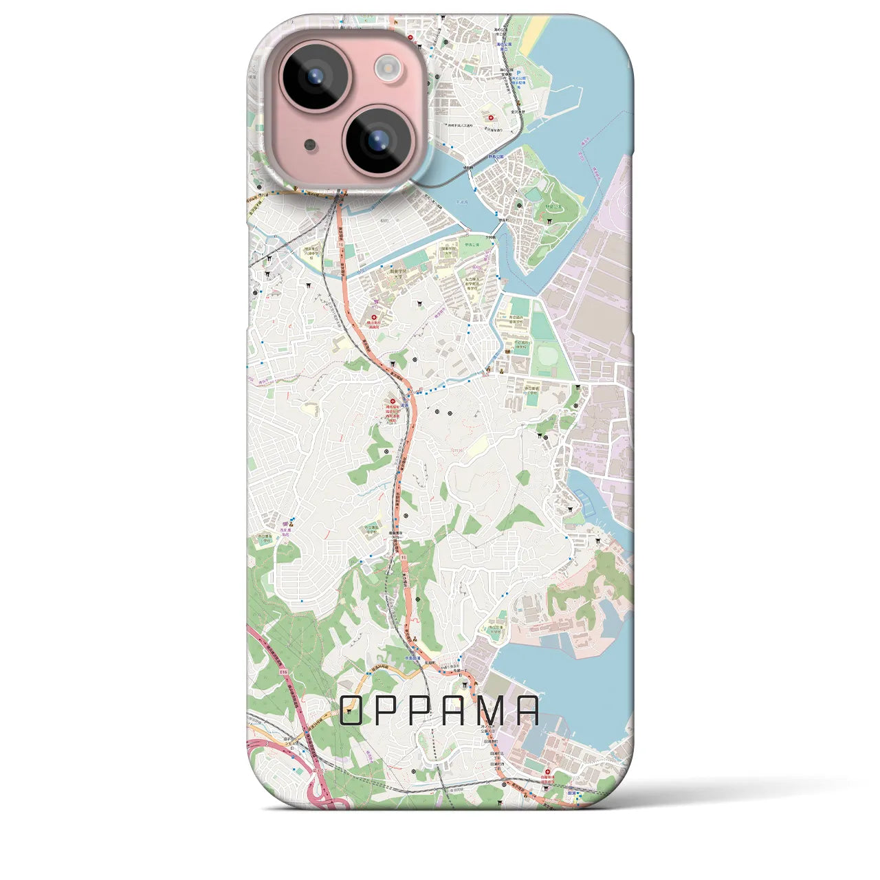 【追浜(神奈川県)】地図柄iPhoneケース(バックカバータイプ)