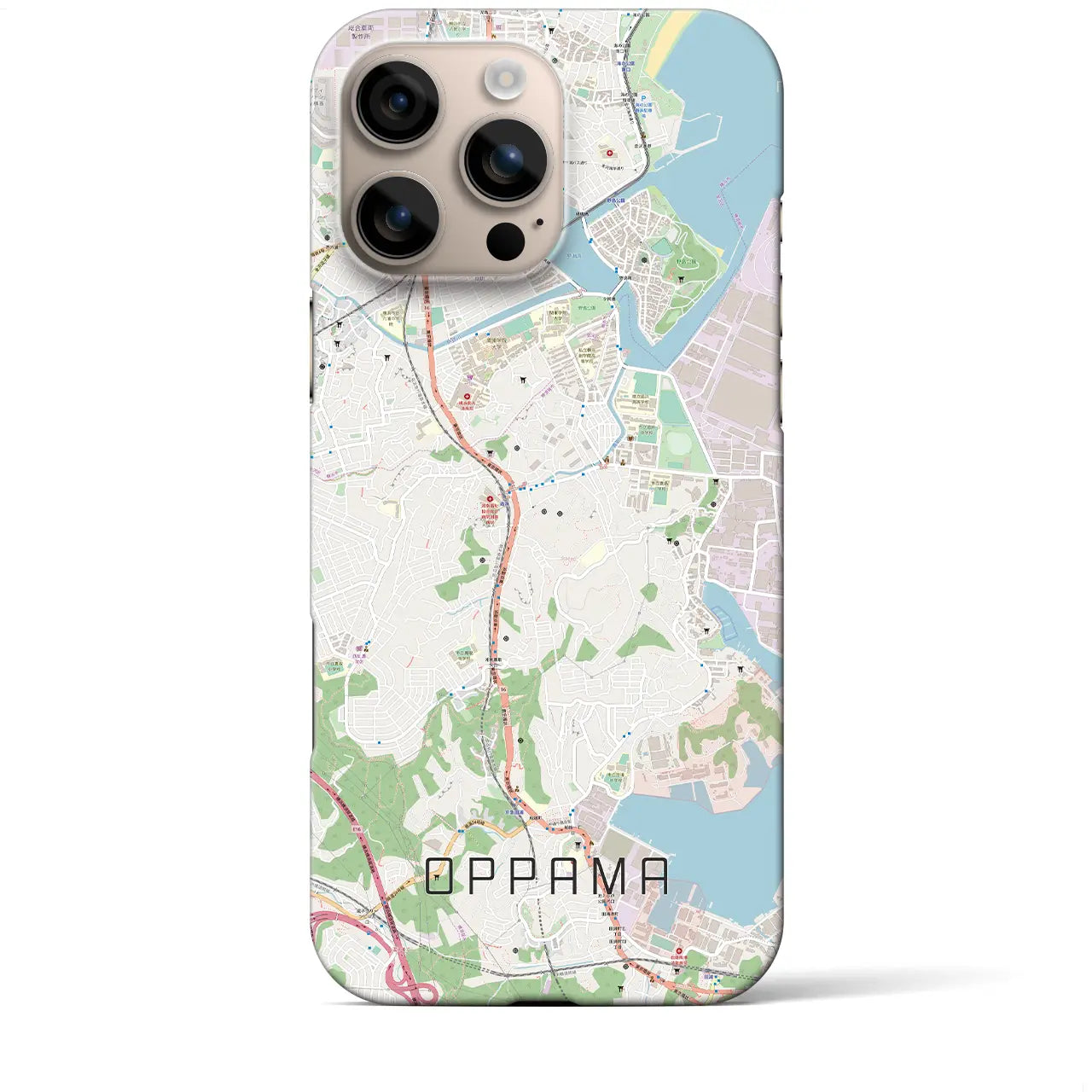 【追浜(神奈川県)】地図柄iPhoneケース(バックカバータイプ)