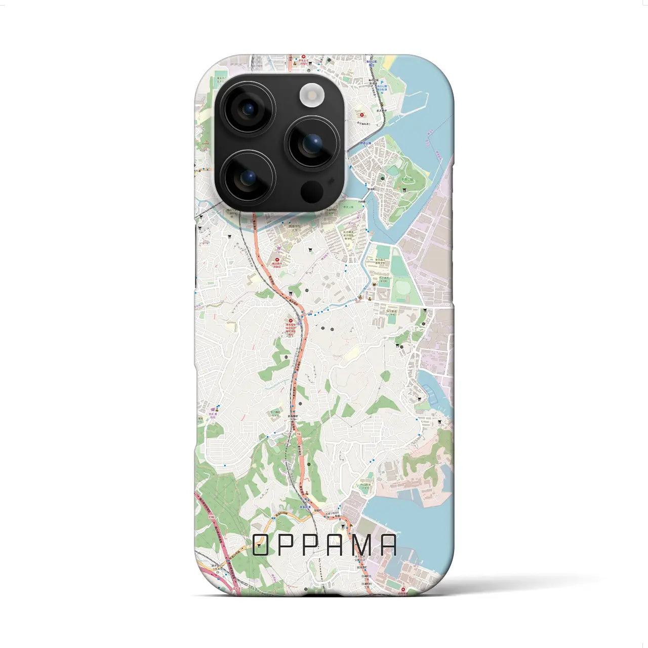 【追浜(神奈川県)】地図柄iPhoneケース(バックカバータイプ)