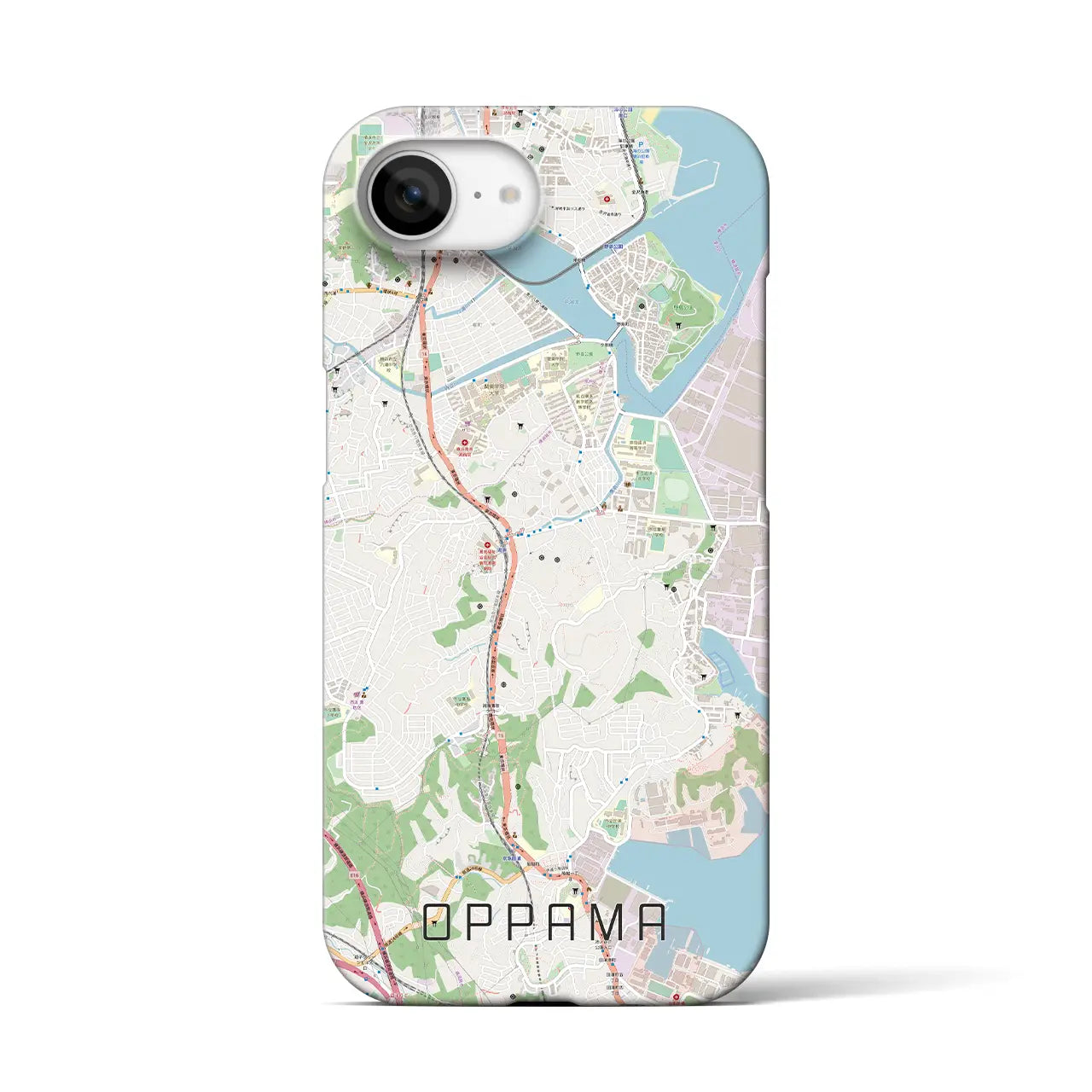 【追浜(神奈川県)】地図柄iPhoneケース(バックカバータイプ)