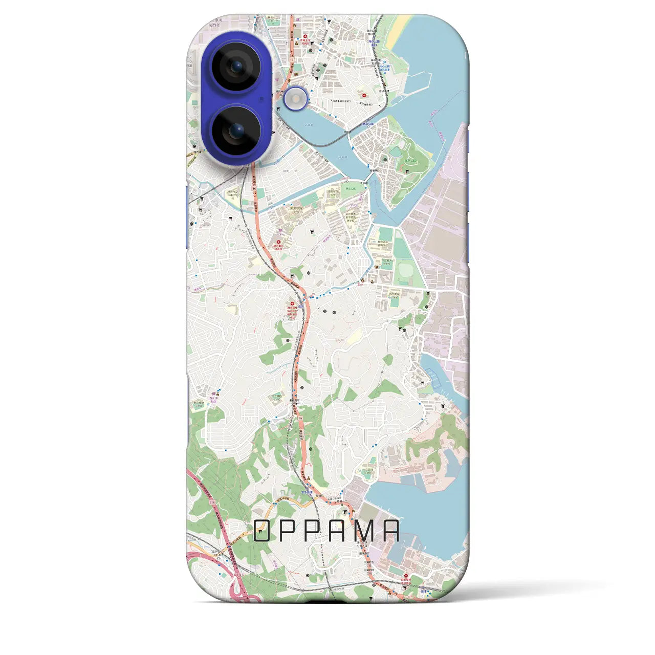 【追浜(神奈川県)】地図柄iPhoneケース(バックカバータイプ)ナチュラル・iPhone 16 Pro Max 用