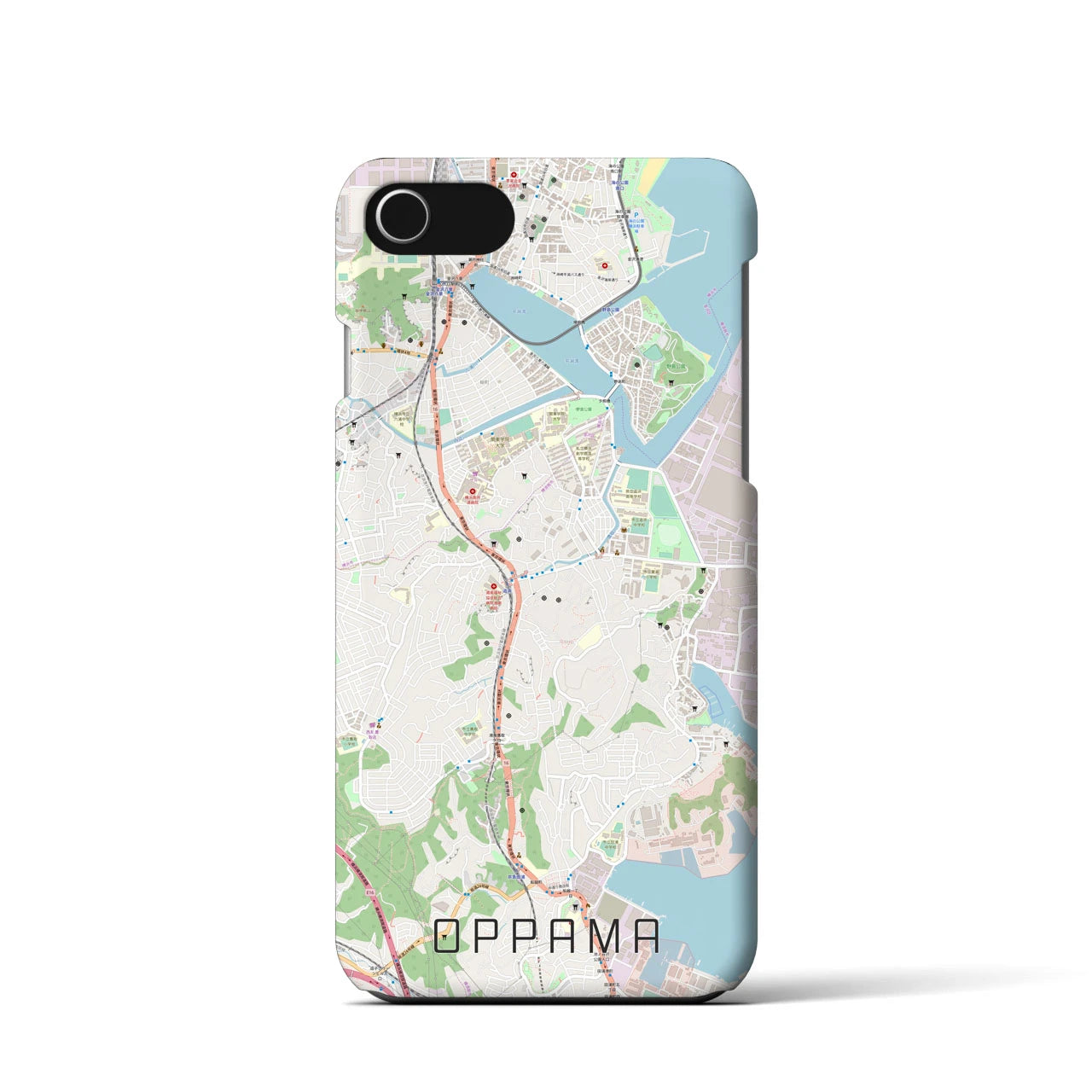 【追浜(神奈川県)】地図柄iPhoneケース(バックカバータイプ)