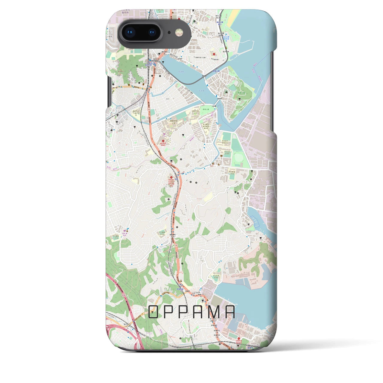 【追浜(神奈川県)】地図柄iPhoneケース(バックカバータイプ)