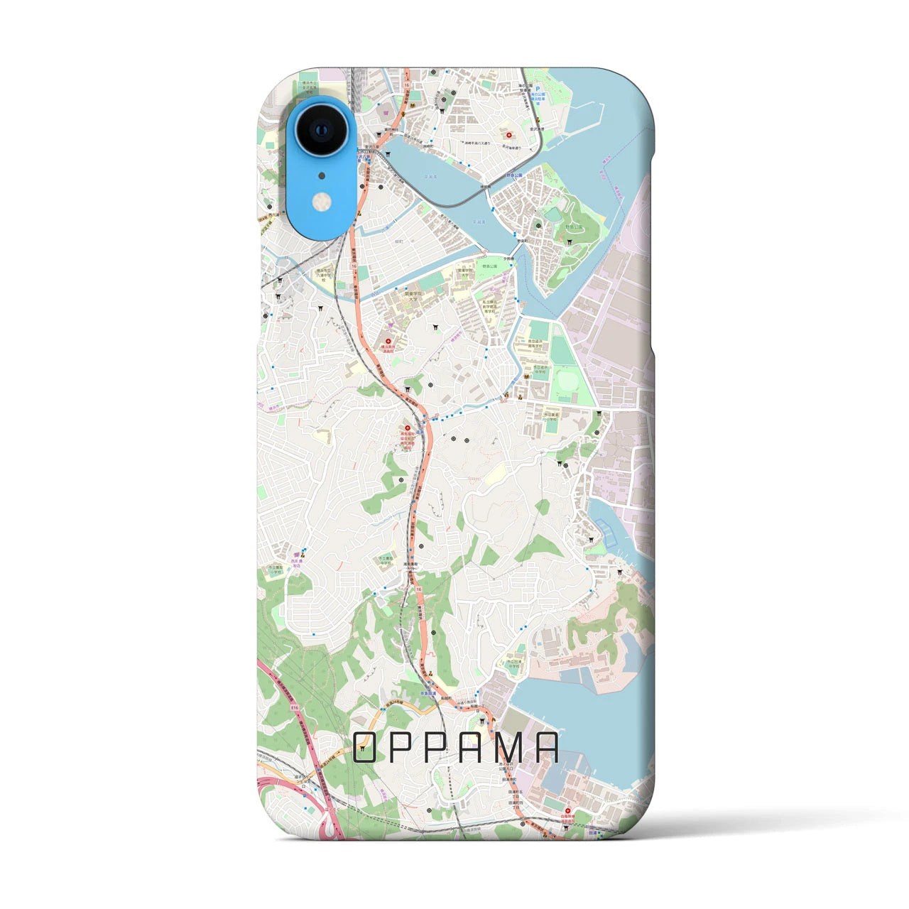 【追浜(神奈川県)】地図柄iPhoneケース(バックカバータイプ)