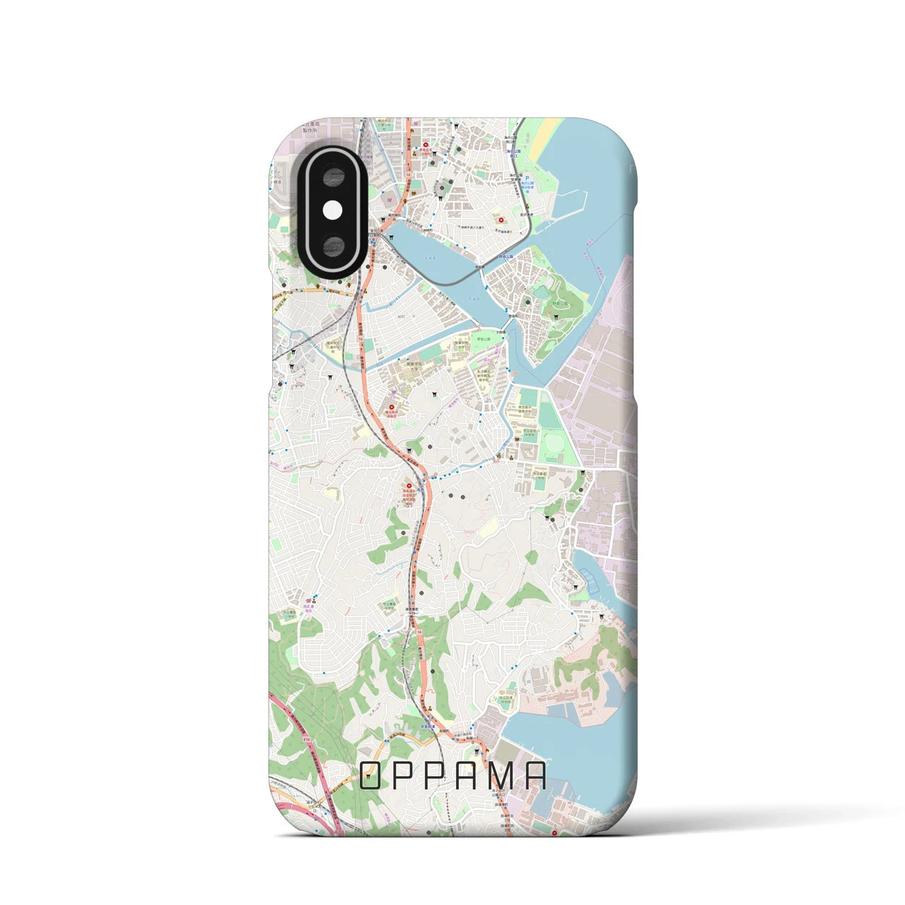 【追浜(神奈川県)】地図柄iPhoneケース(バックカバータイプ)