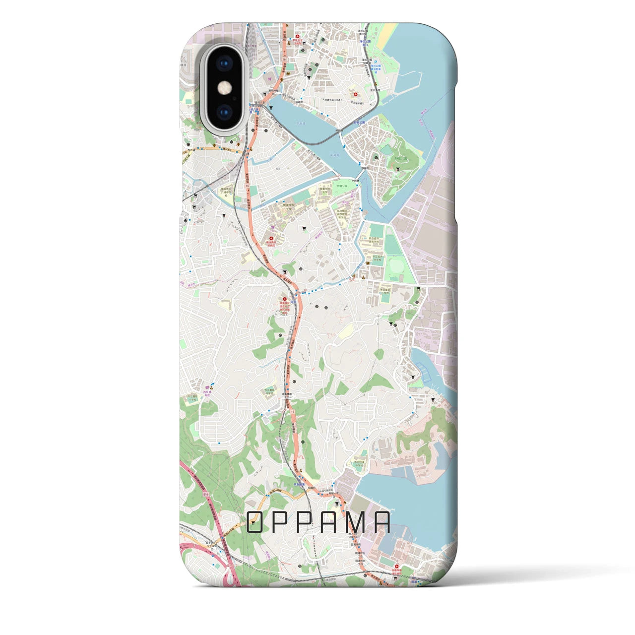 【追浜(神奈川県)】地図柄iPhoneケース(バックカバータイプ)