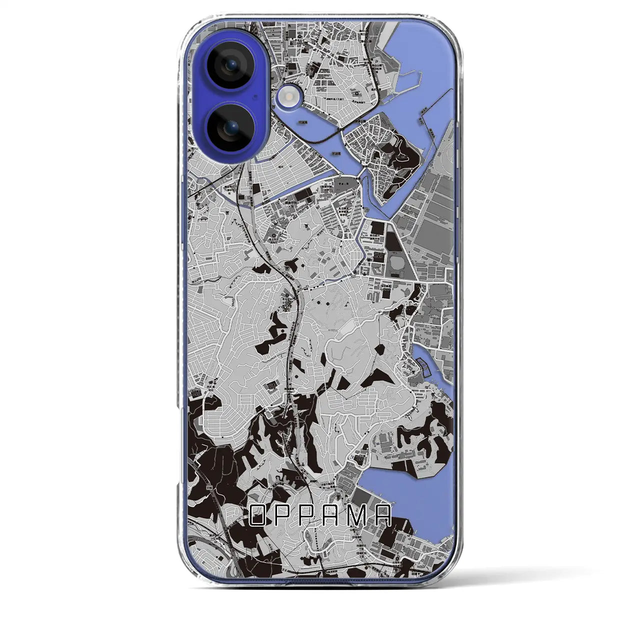 【追浜(神奈川県)】地図柄iPhoneケース(クリアタイプ)