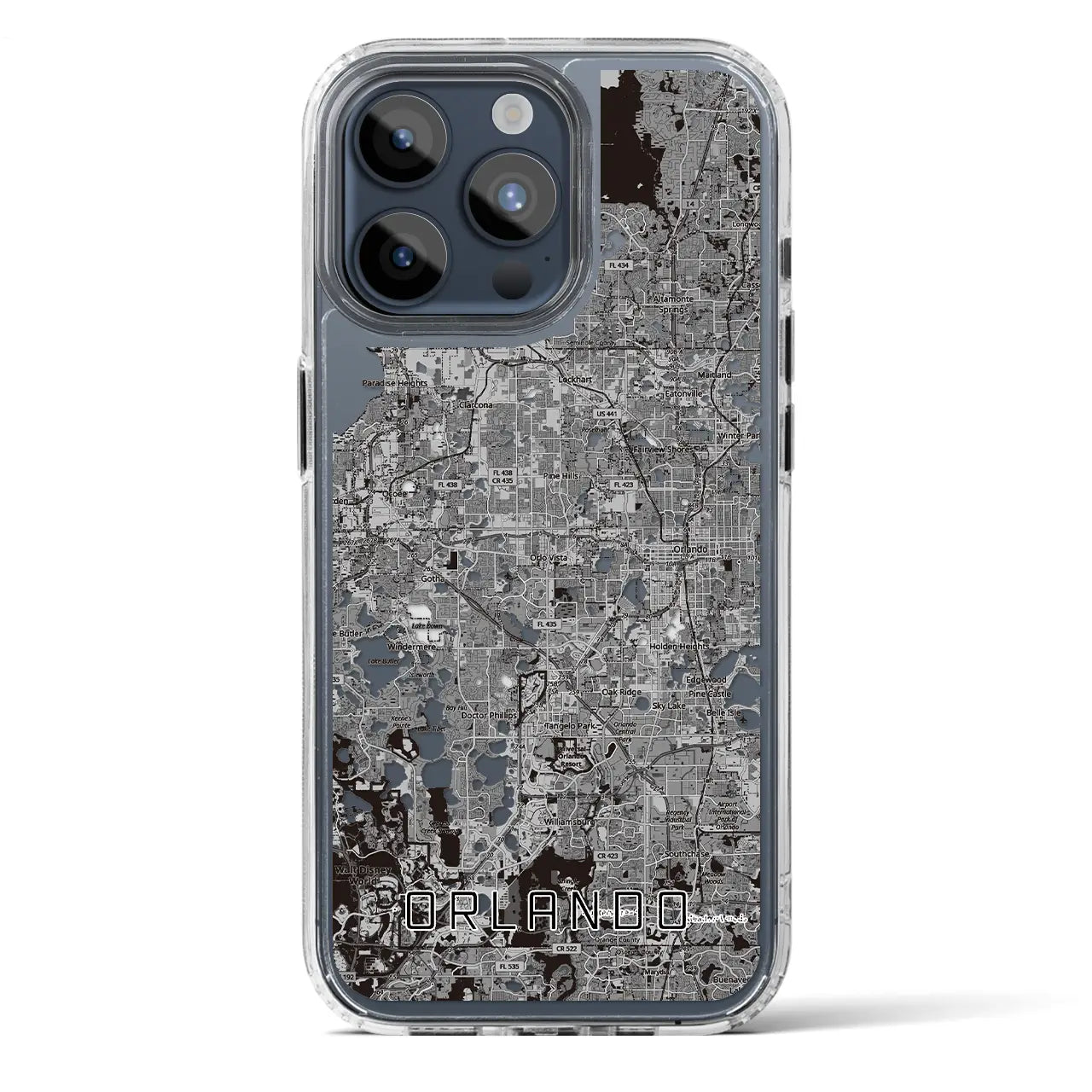 【オーランド(アメリカ)】地図柄iPhoneケース(MagSafeタイプ)