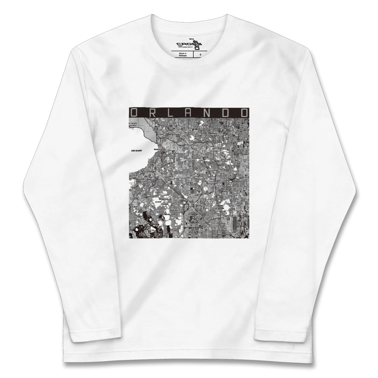 【オーランド(アメリカ)】地図柄ロングスリーブTシャツ