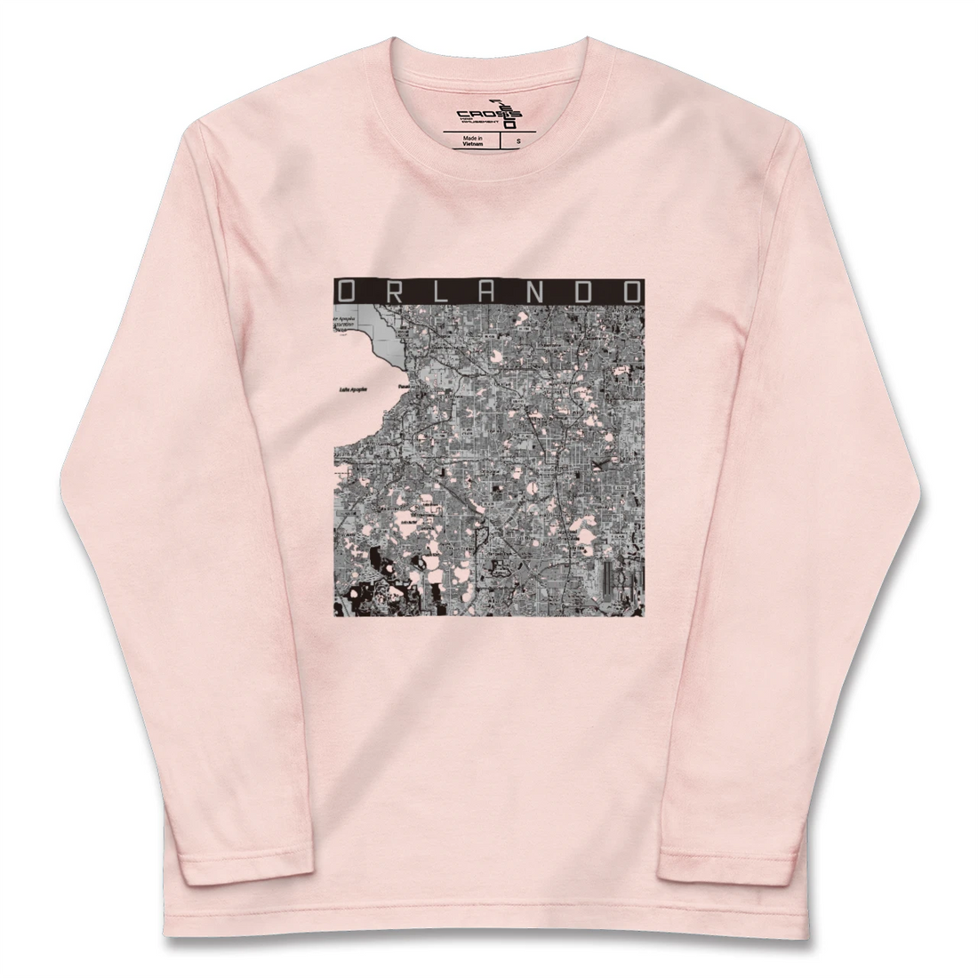 【オーランド(アメリカ)】地図柄ロングスリーブTシャツ