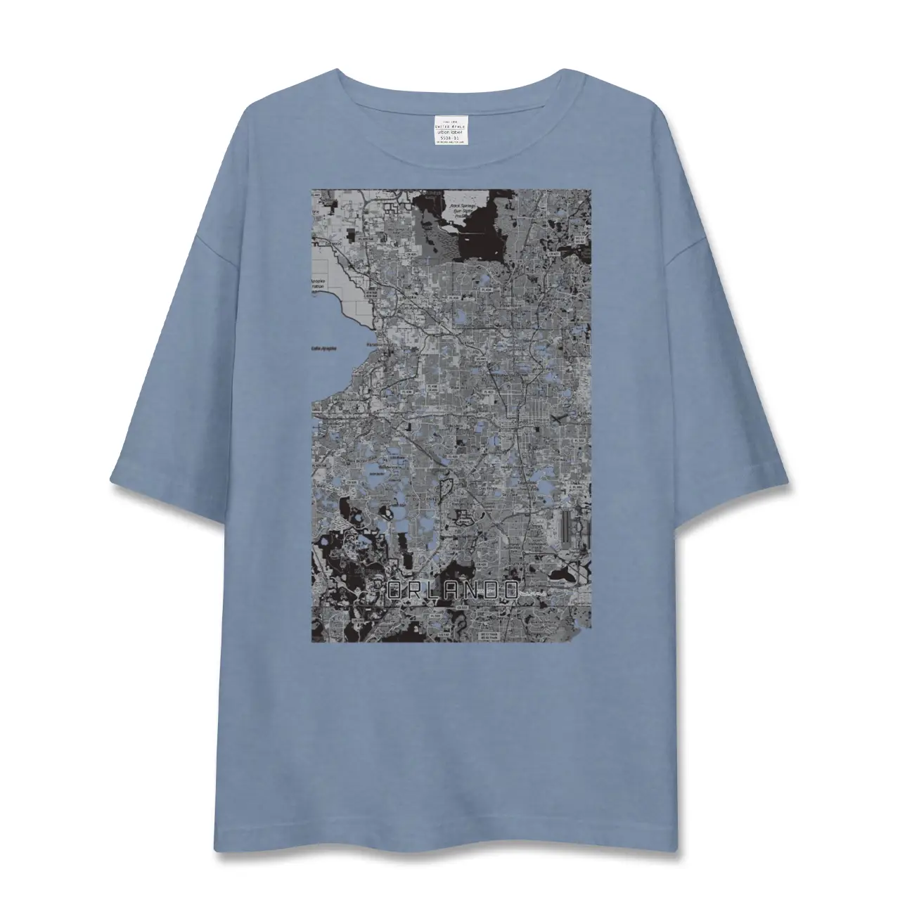 【オーランド(アメリカ)】地図柄ビッグシルエットTシャツ