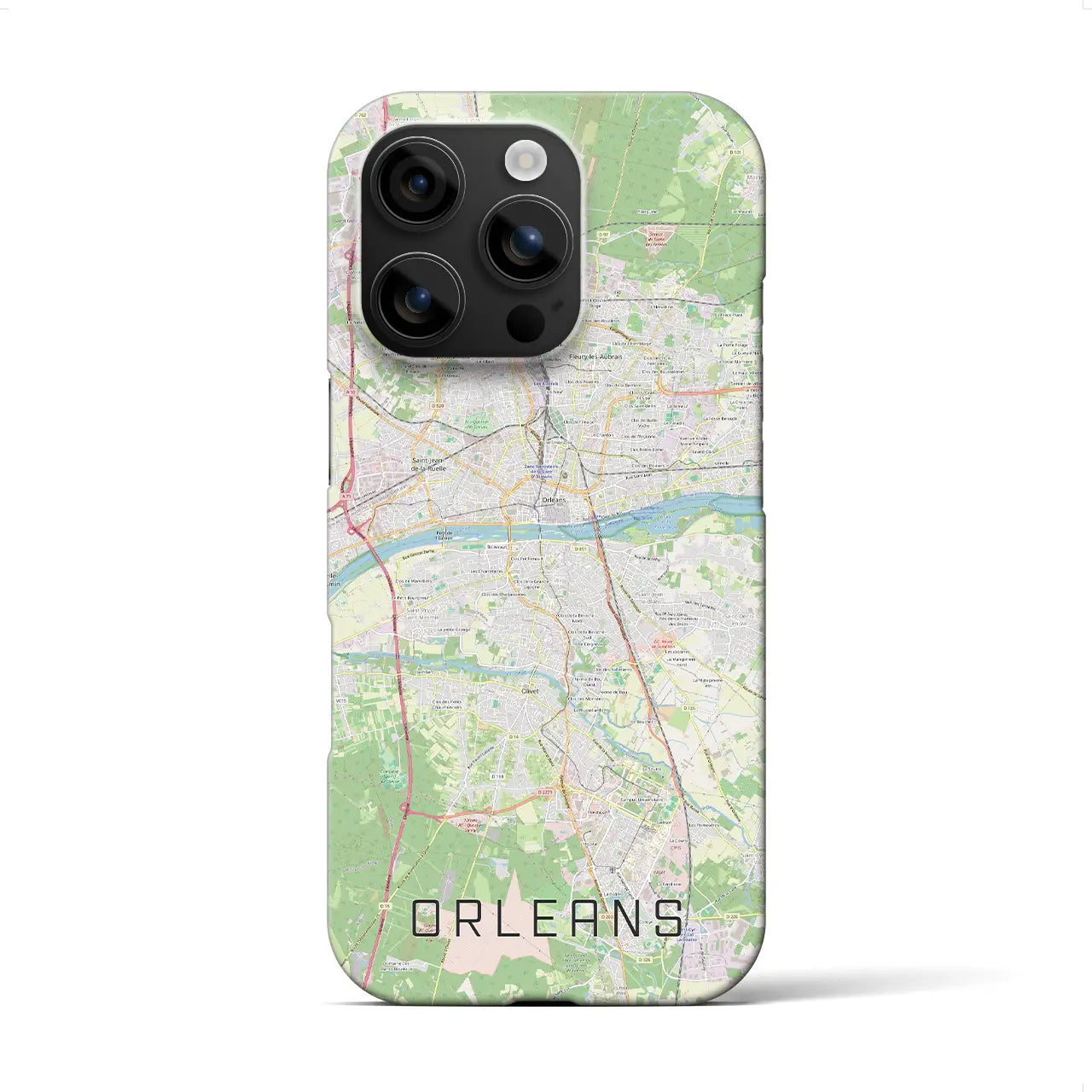 【オルレアン(フランス)】地図柄iPhoneケース(バックカバータイプ)