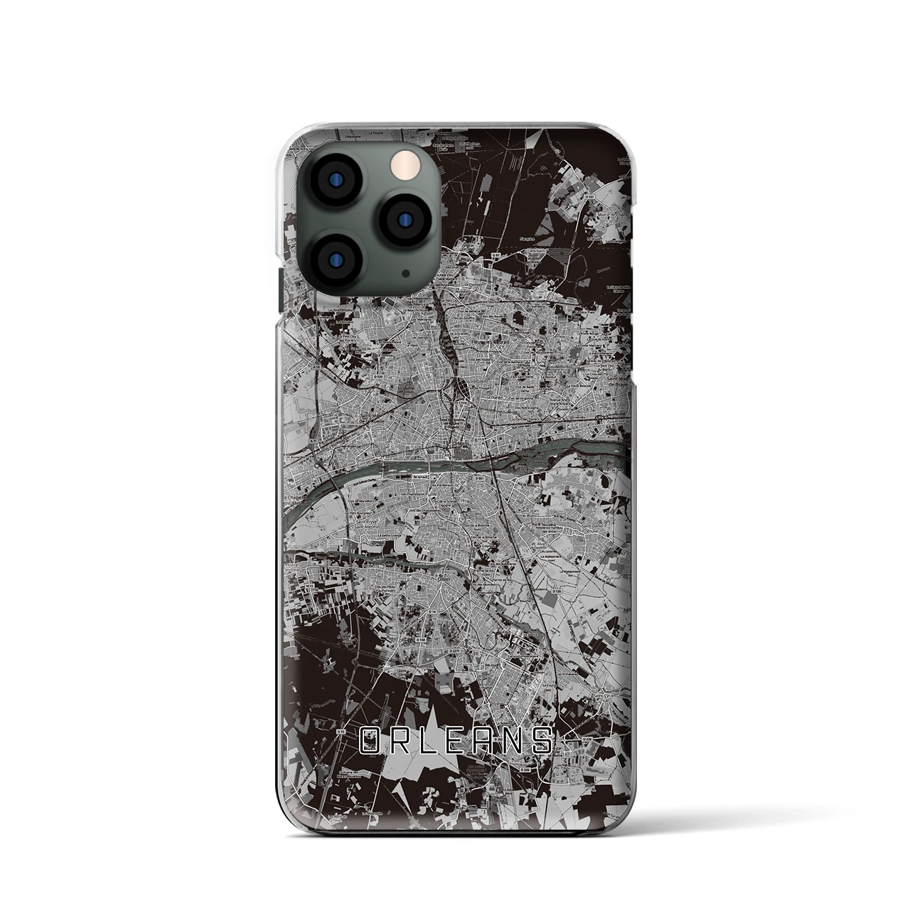 【オルレアン(フランス)】地図柄iPhoneケース(クリアタイプ)