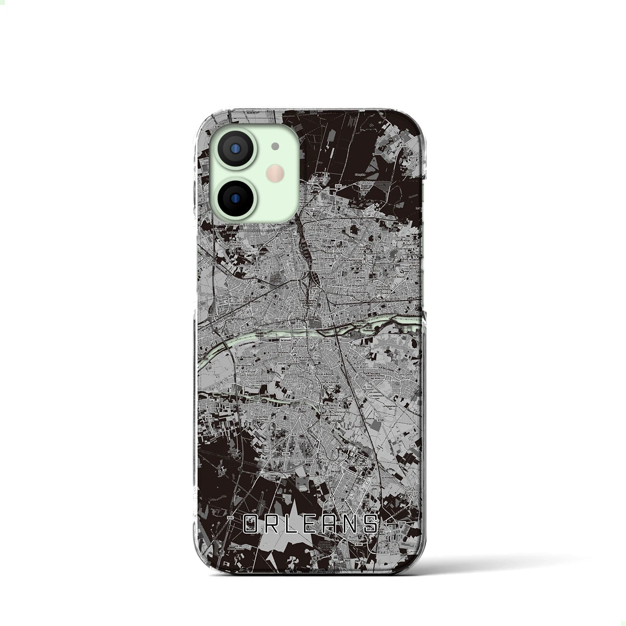 【オルレアン(フランス)】地図柄iPhoneケース(クリアタイプ)