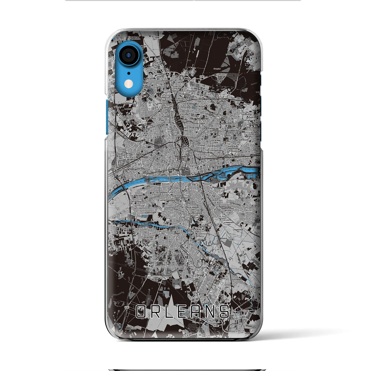 【オルレアン(フランス)】地図柄iPhoneケース(クリアタイプ)