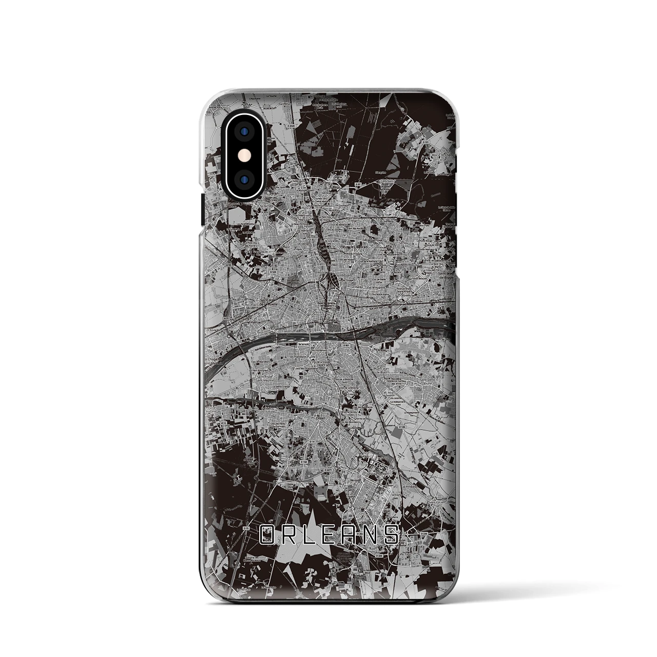 【オルレアン(フランス)】地図柄iPhoneケース(クリアタイプ)