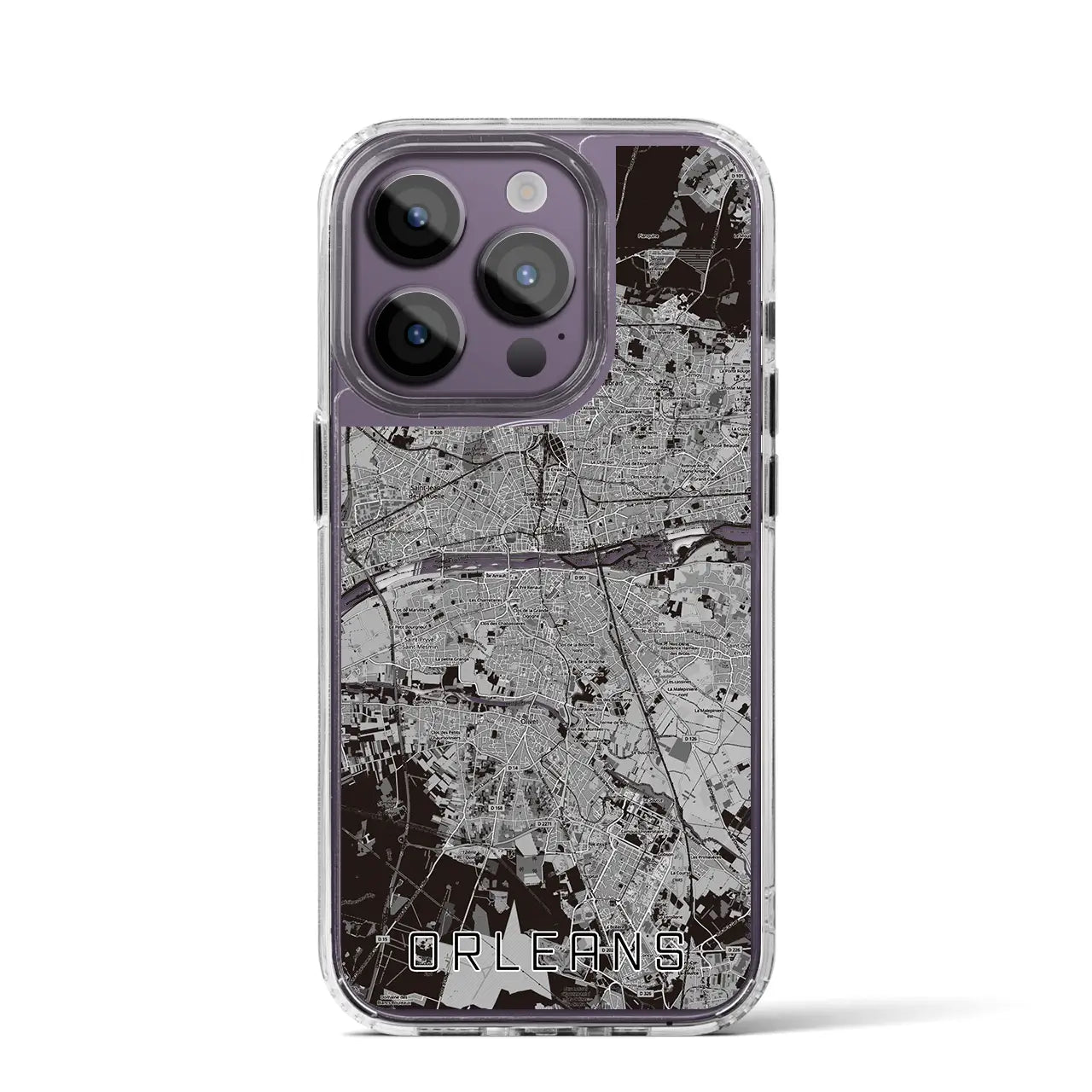 【オルレアン(フランス)】地図柄iPhoneケース(MagSafeタイプ)