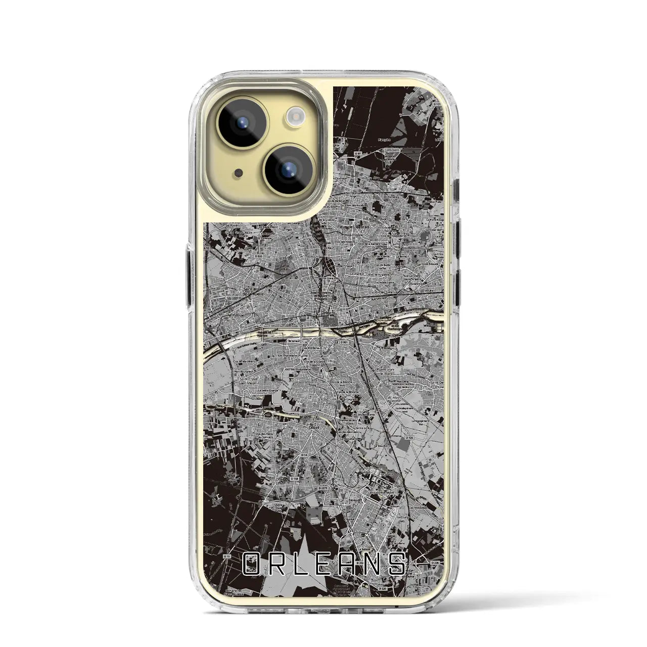 【オルレアン(フランス)】地図柄iPhoneケース(MagSafeタイプ)