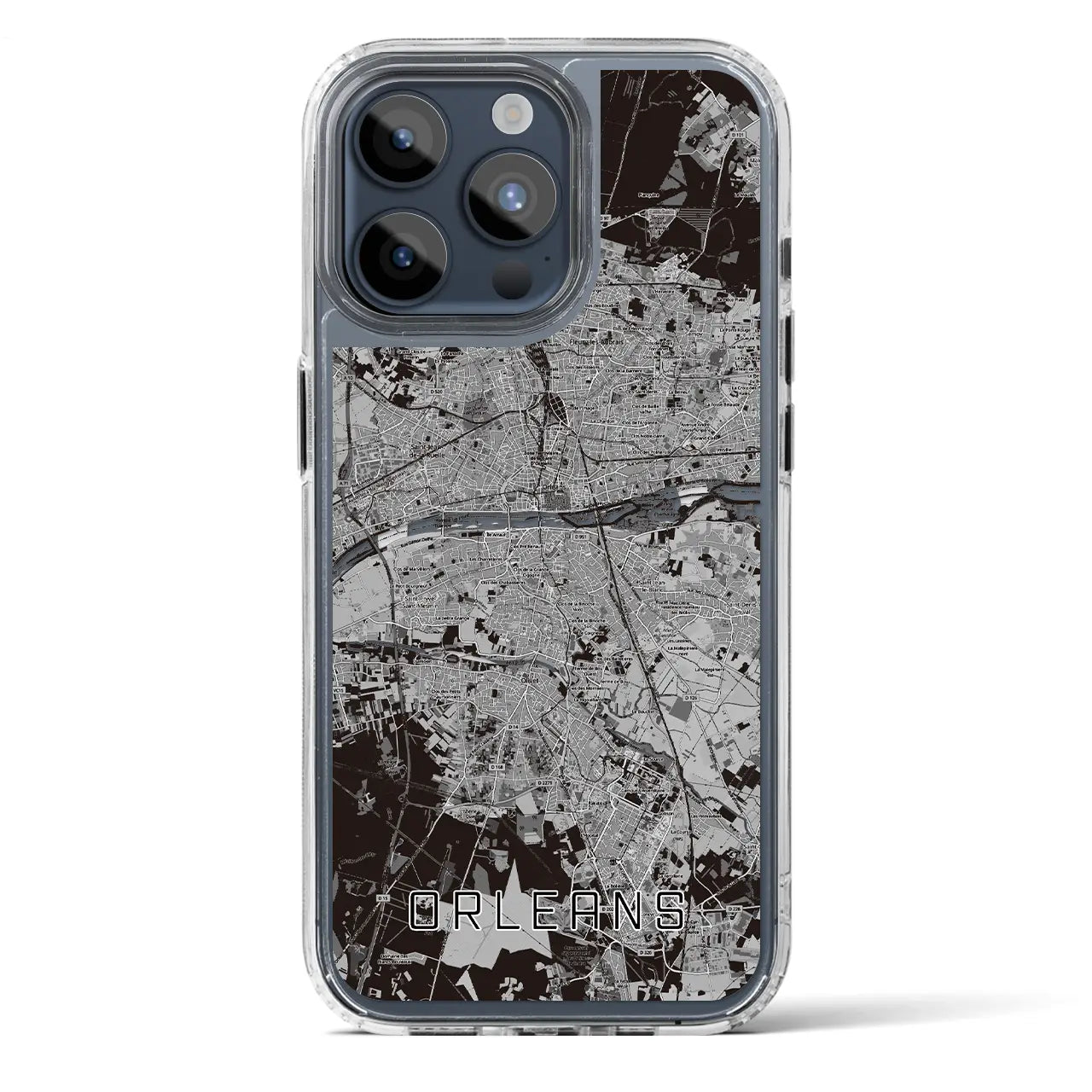 【オルレアン(フランス)】地図柄iPhoneケース(MagSafeタイプ)