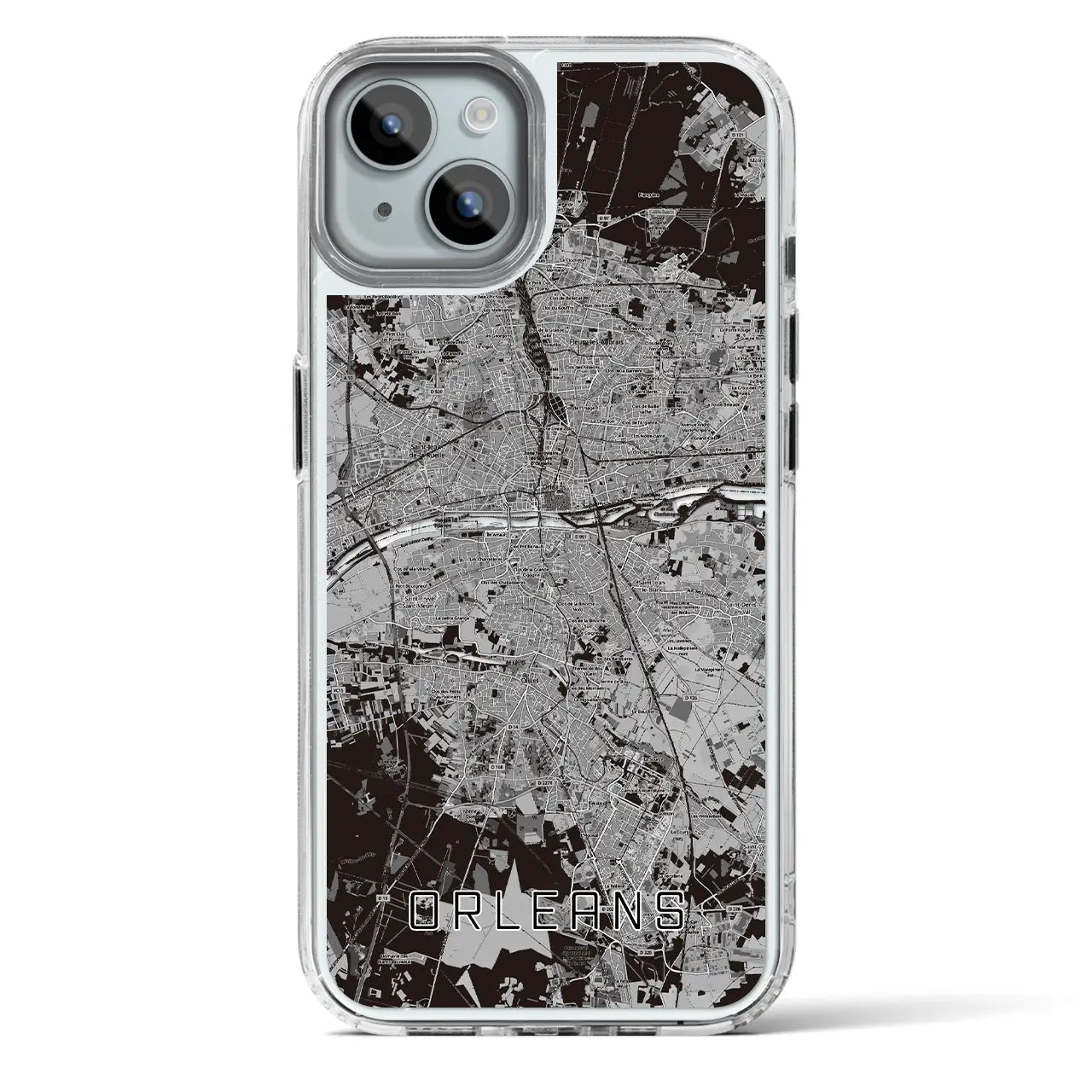 【オルレアン(フランス)】地図柄iPhoneケース(MagSafeタイプ)