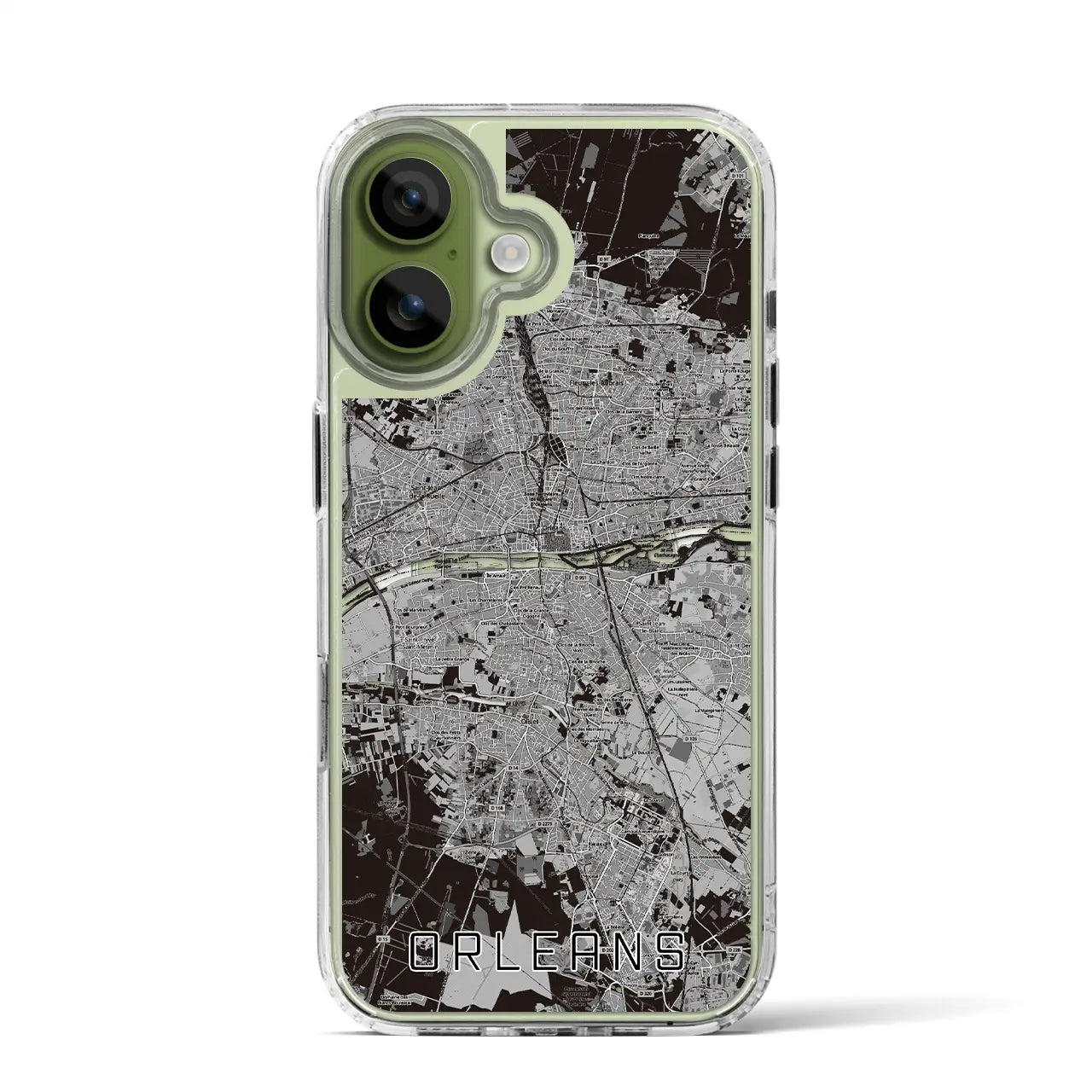 【オルレアン(フランス)】地図柄iPhoneケース(MagSafeタイプ)