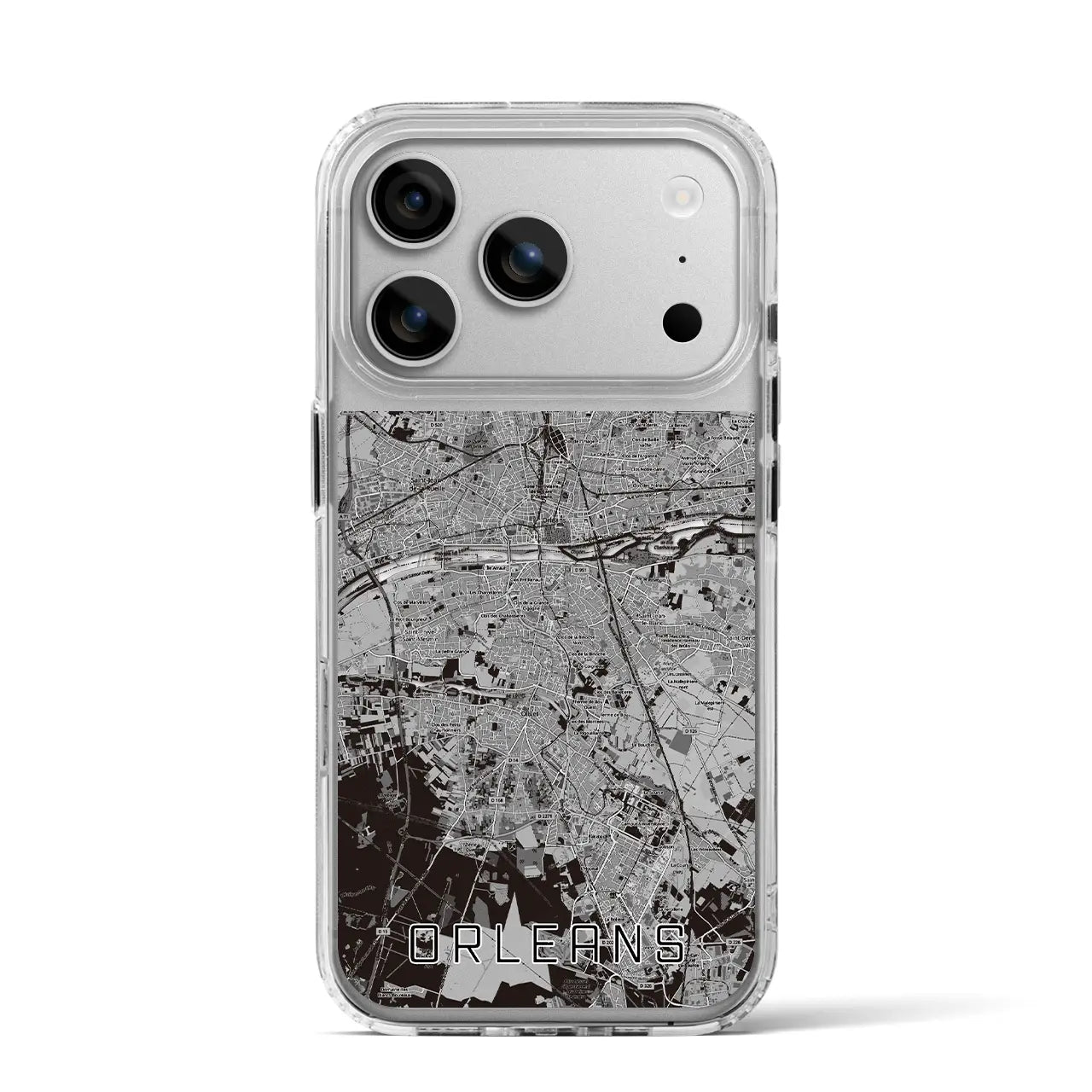 【オルレアン(フランス)】地図柄iPhoneケース(MagSafeタイプ)