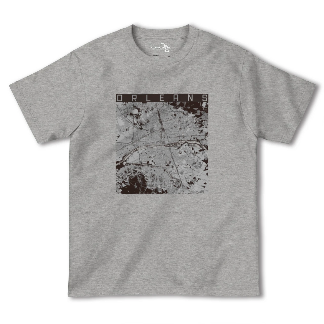 【オルレアン(フランス)】地図柄ヘビーウェイトTシャツ