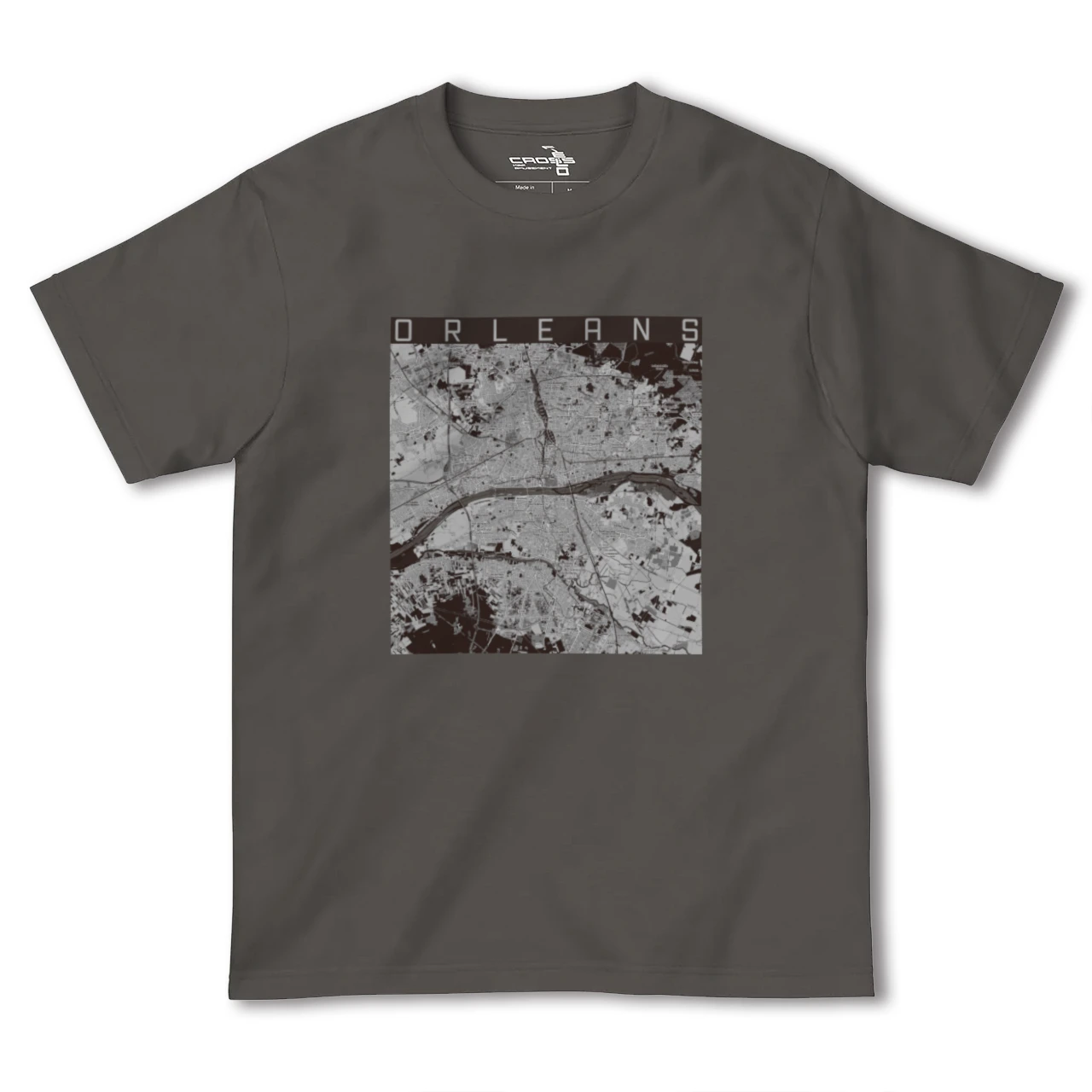 【オルレアン(フランス)】地図柄ヘビーウェイトTシャツ