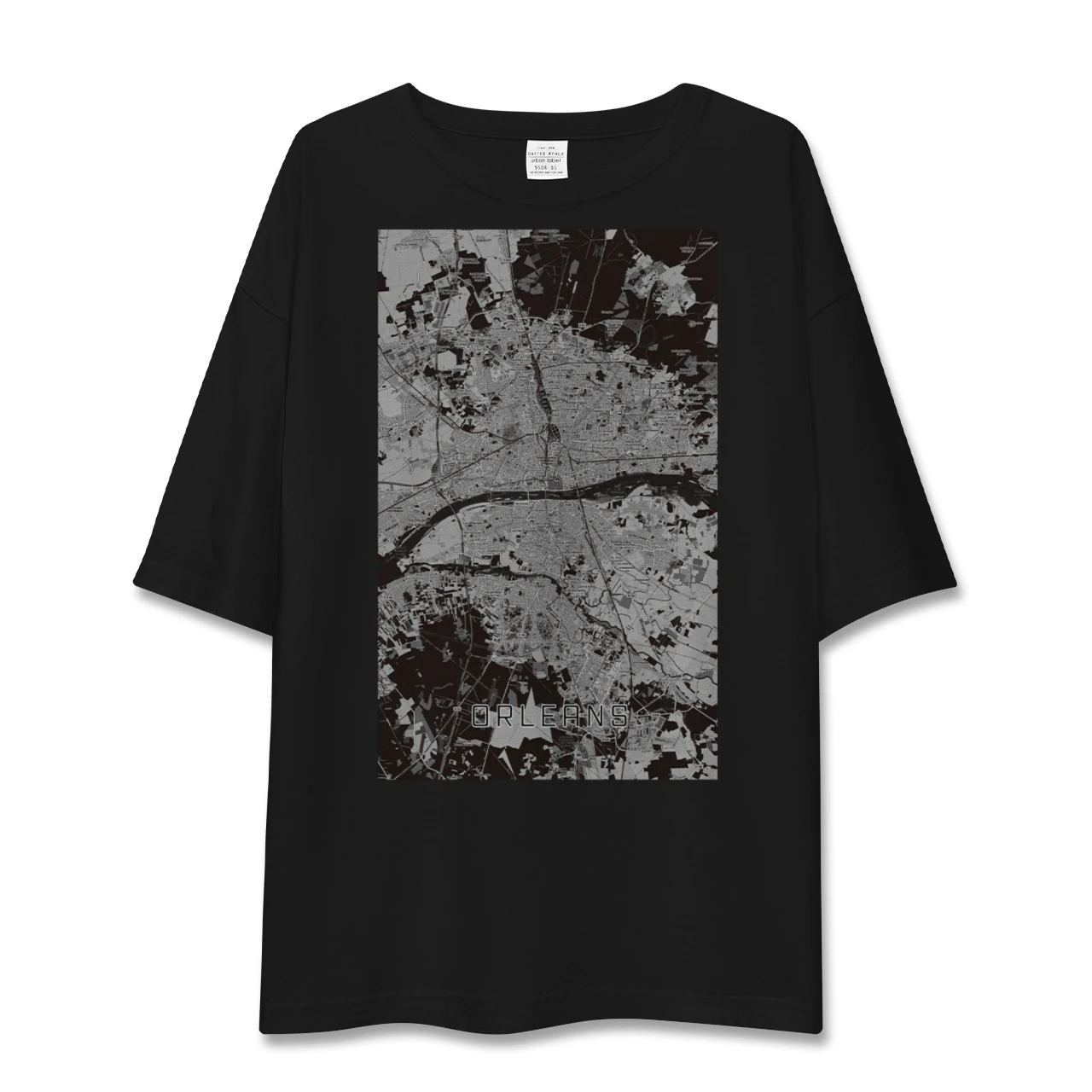 【オルレアン(フランス)】地図柄ビッグシルエットTシャツ