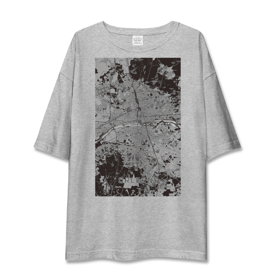 【オルレアン(フランス)】地図柄ビッグシルエットTシャツ