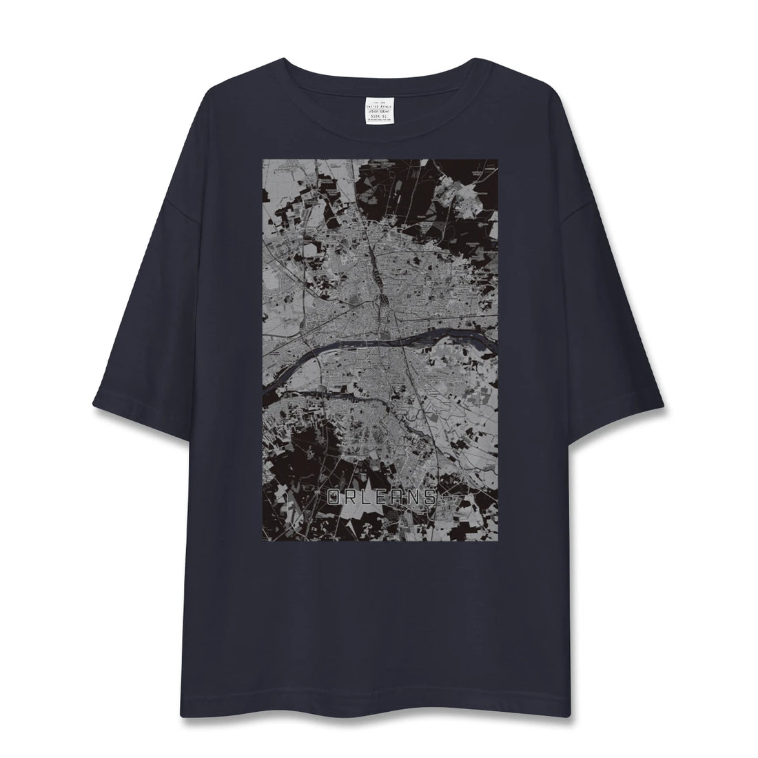 【オルレアン(フランス)】地図柄ビッグシルエットTシャツ