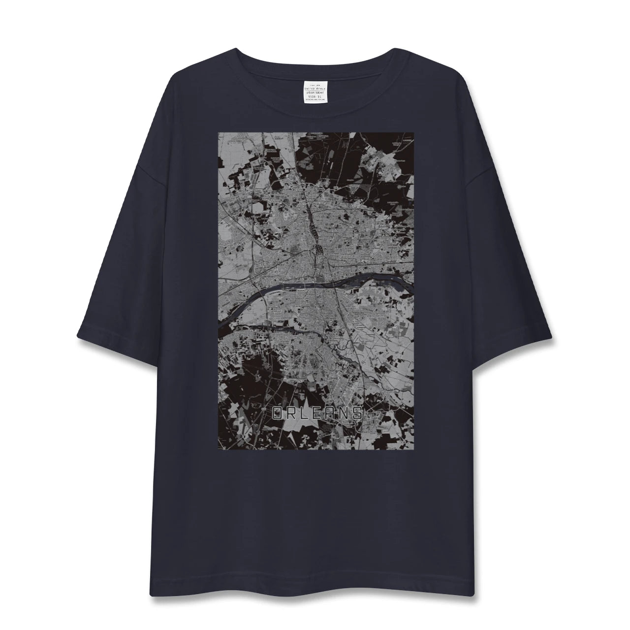 【オルレアン(フランス)】地図柄ビッグシルエットTシャツ