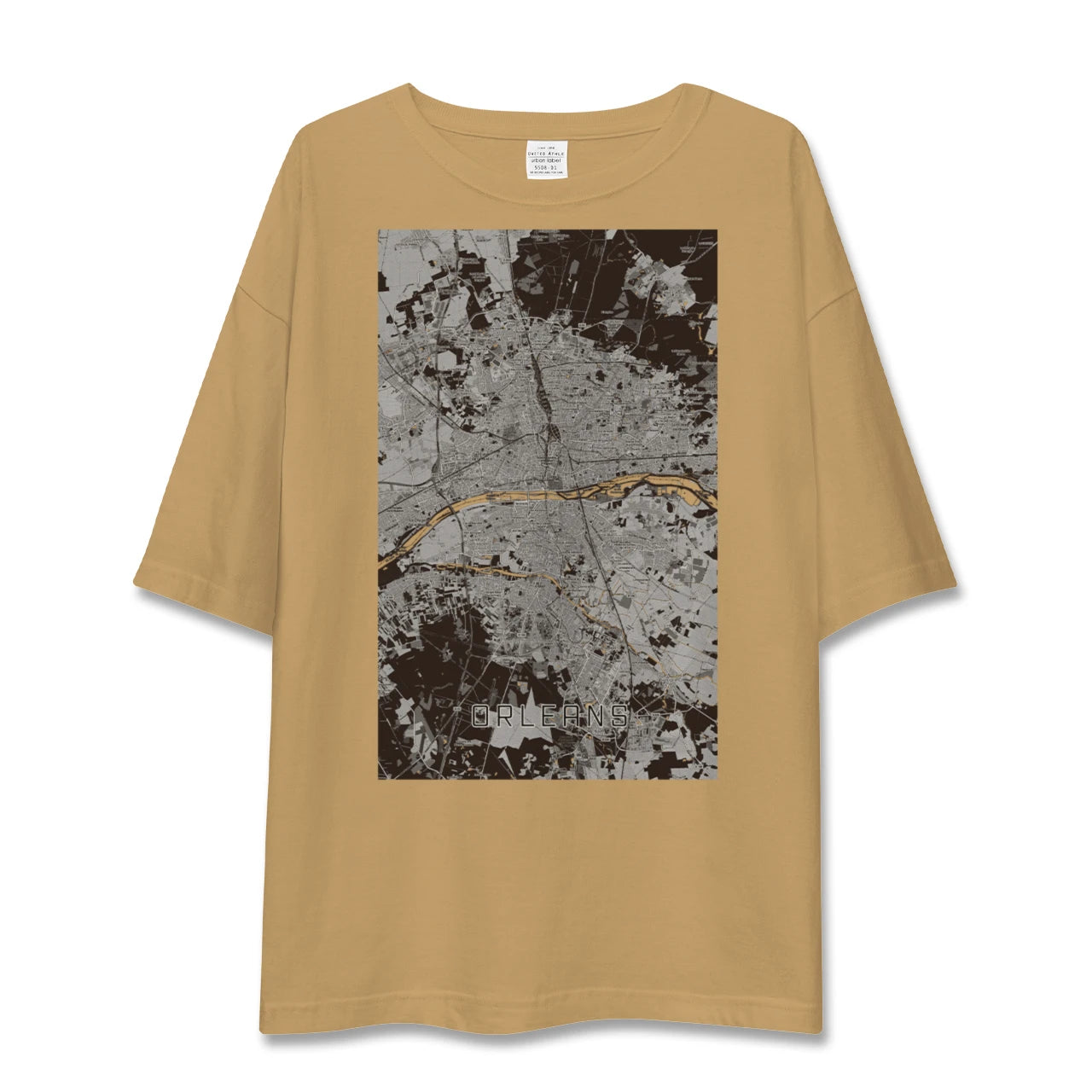 【オルレアン(フランス)】地図柄ビッグシルエットTシャツ