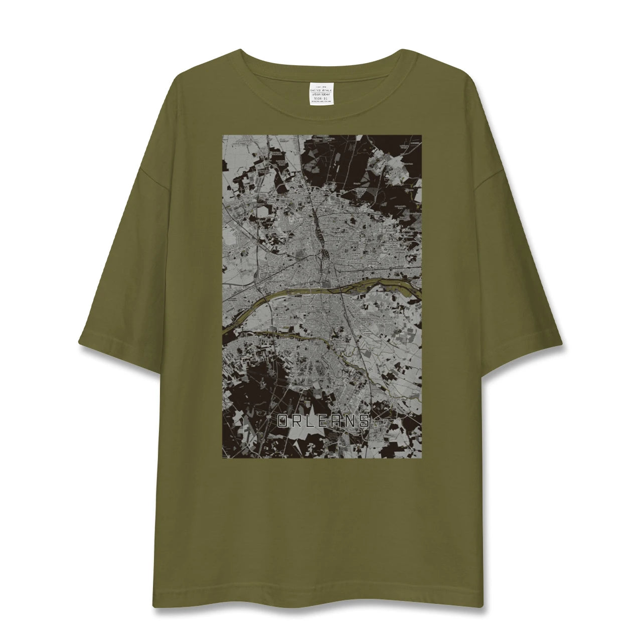 【オルレアン(フランス)】地図柄ビッグシルエットTシャツ