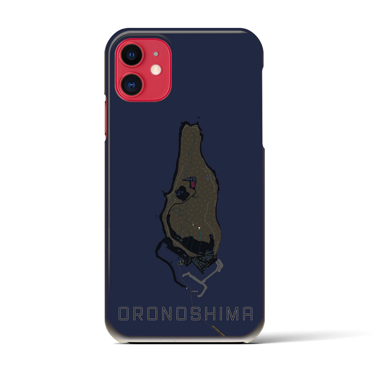 【小呂島(福岡県)】地図柄iPhoneケース(バックカバータイプ)