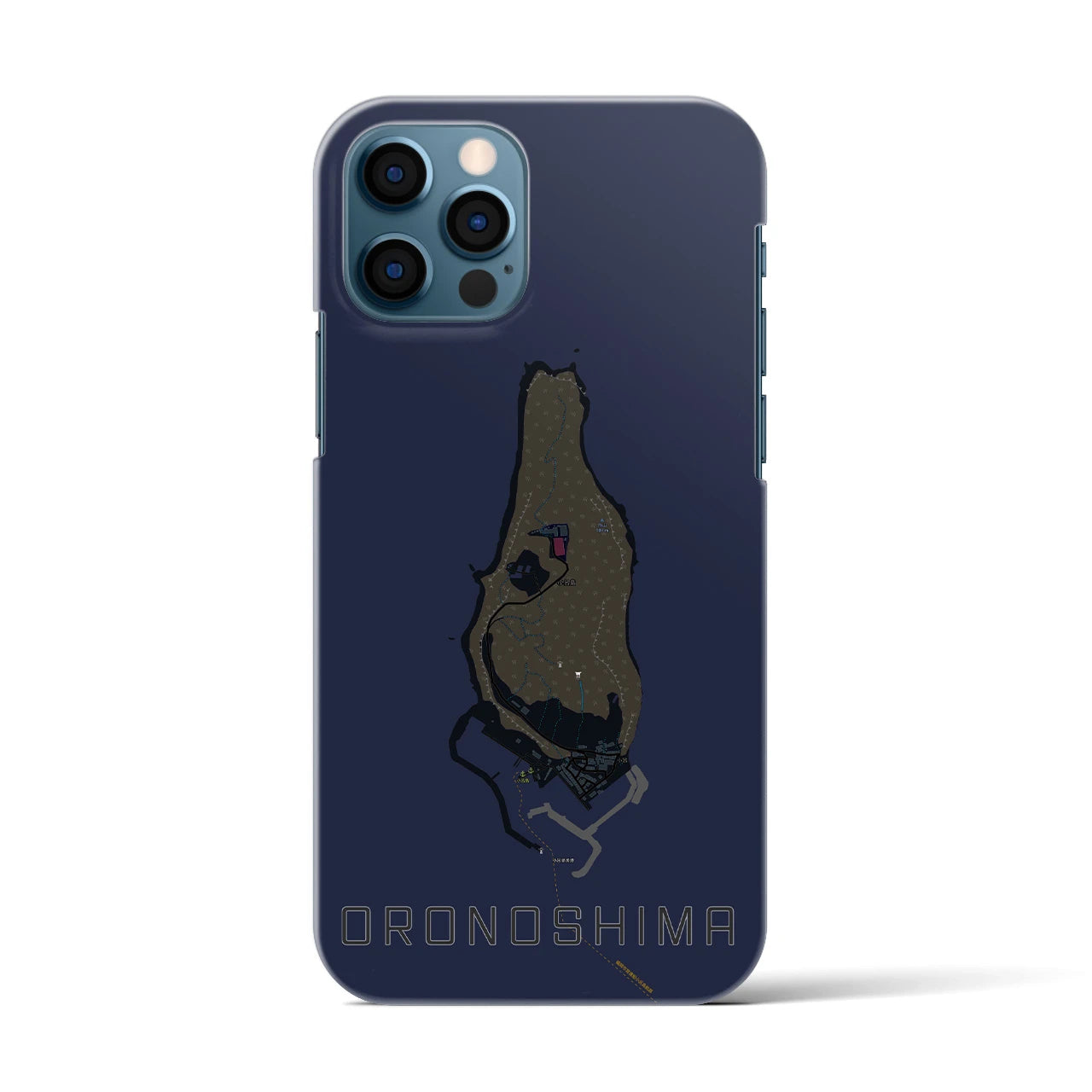 【小呂島(福岡県)】地図柄iPhoneケース(バックカバータイプ)